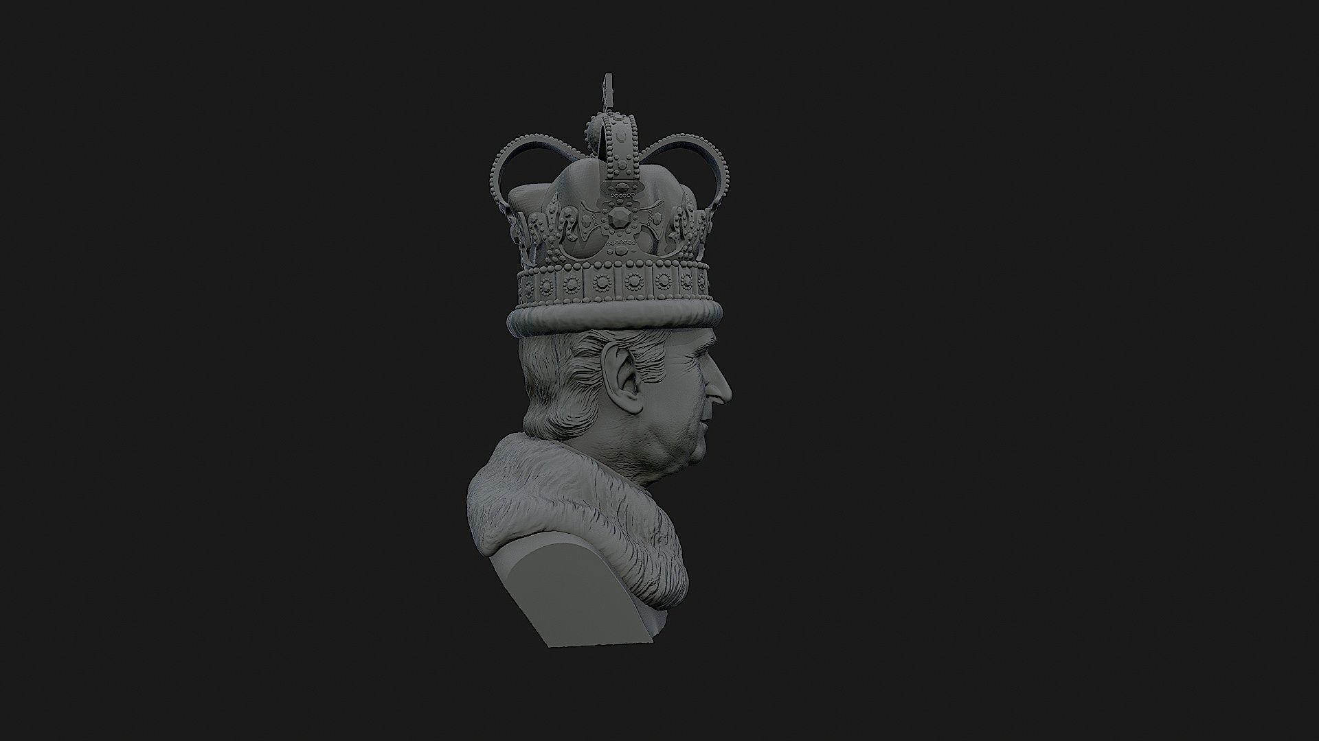King Charles 3D print model_17