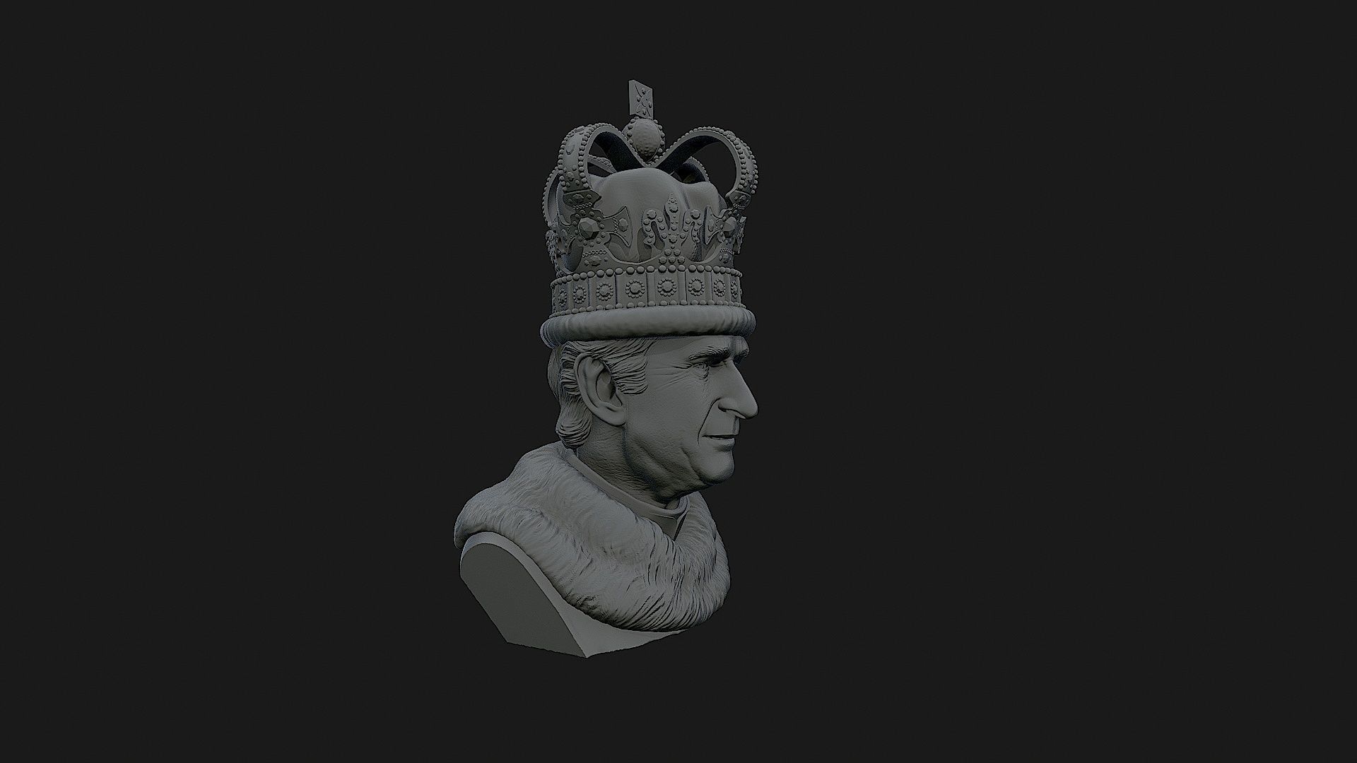 King Charles 3D print model_15