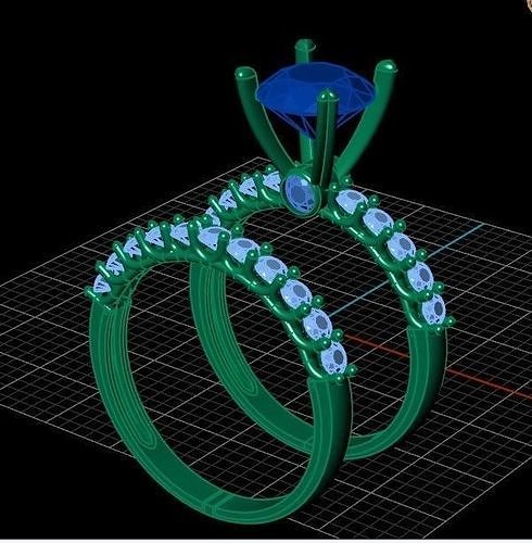double ring 3D print model