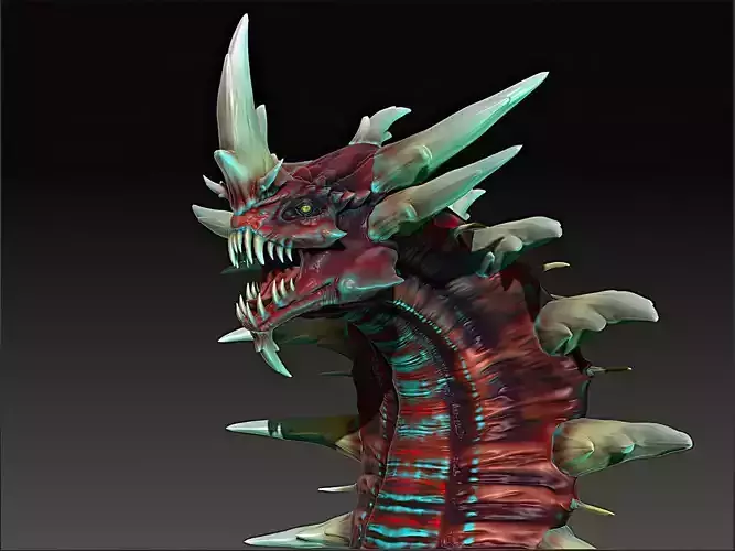 Demon Creature Sokon Snake 3D Model