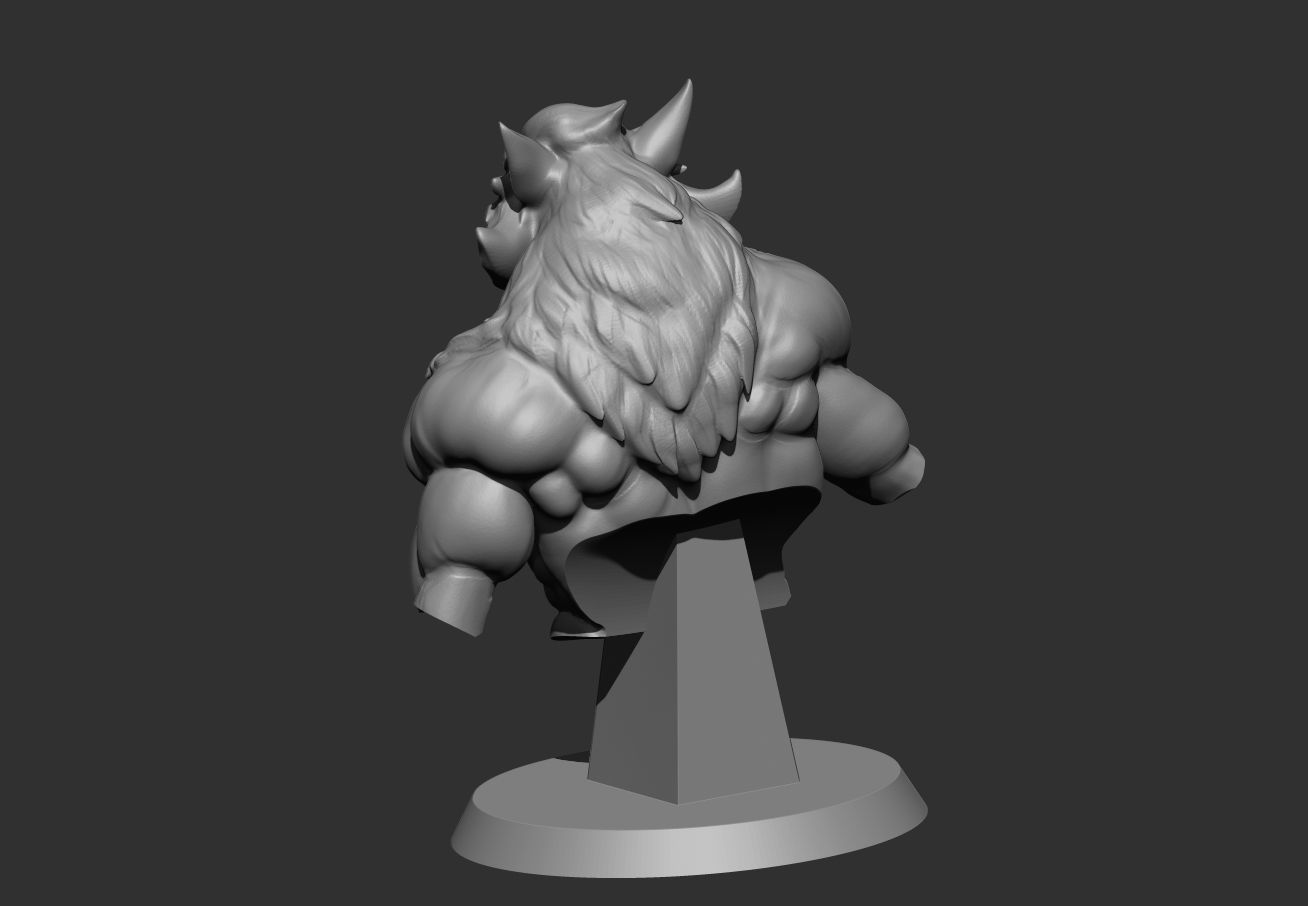 Werwolf Bust  3D print model_4