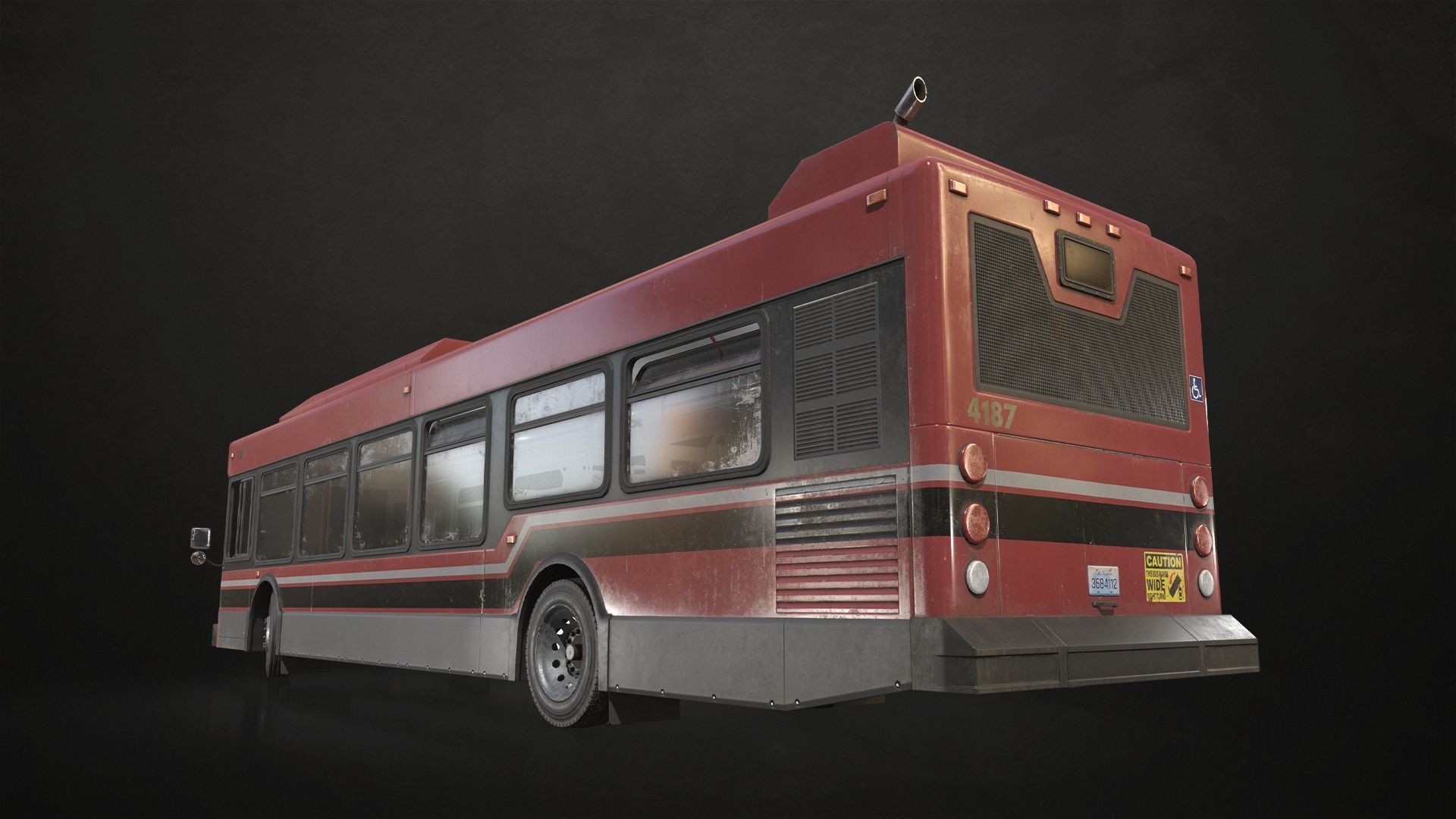 City Bus V4 Low-poly 3D model_7