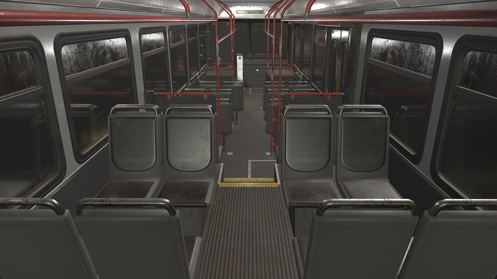 City Bus V4 Low-poly 3D model_14