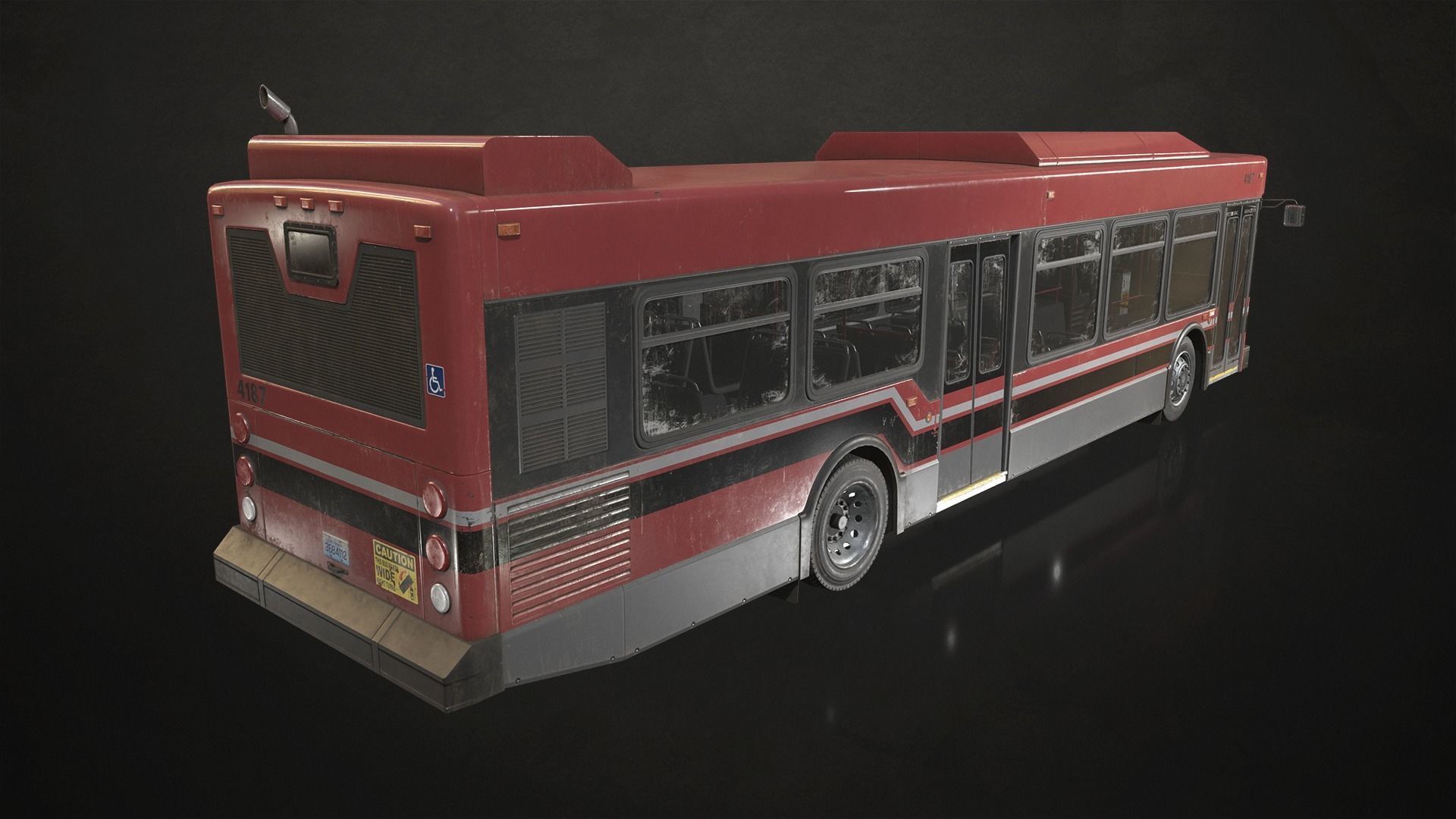 City Bus V4 Low-poly 3D model_5