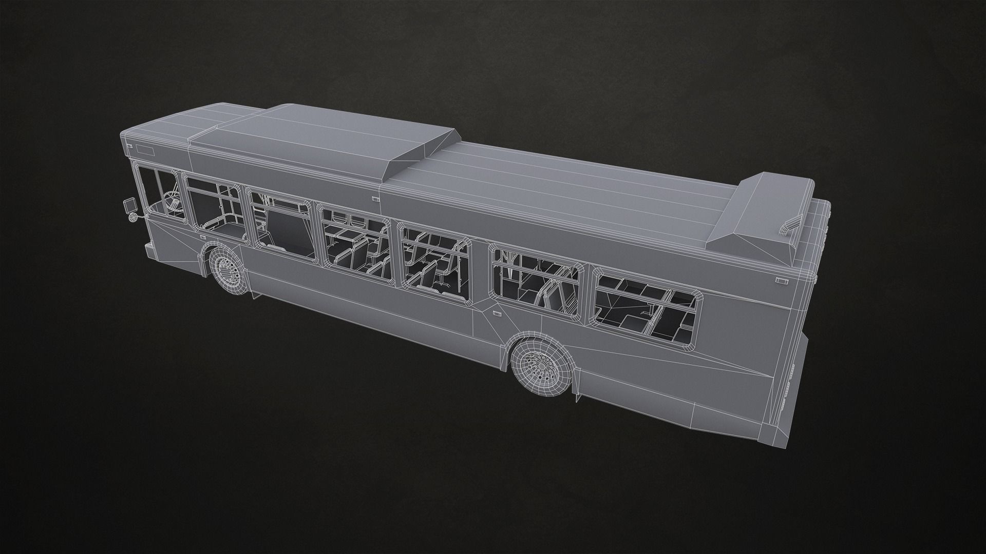 City Bus V4 Low-poly 3D model_18