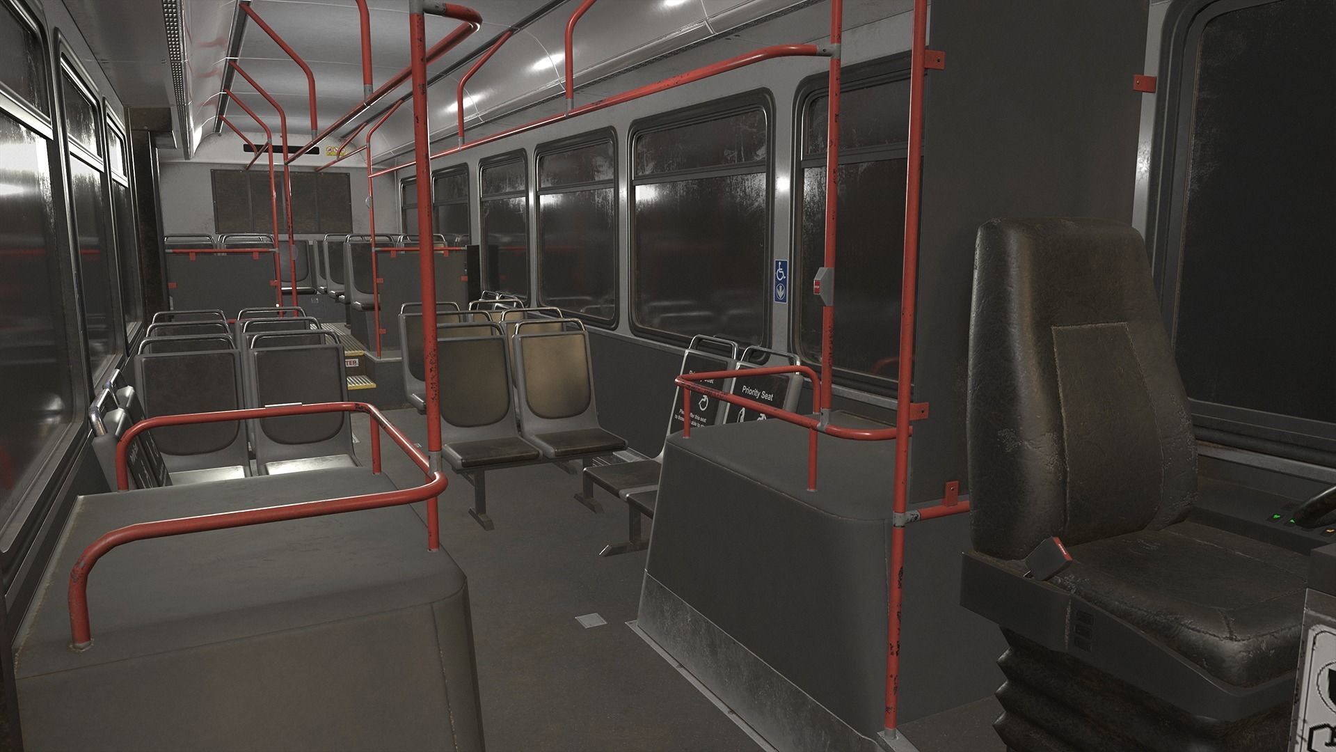 City Bus V4 Low-poly 3D model_13