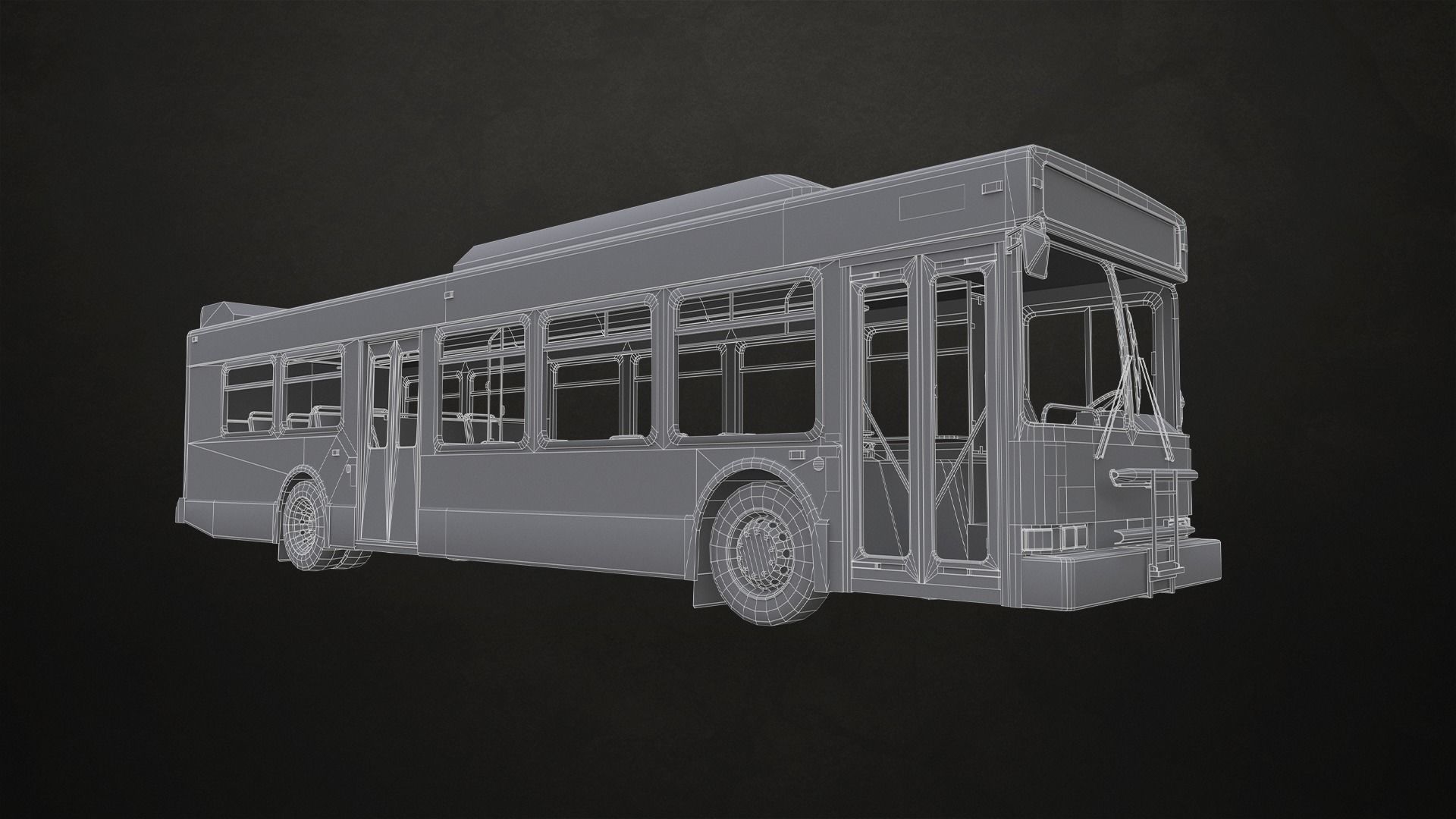 City Bus V4 Low-poly 3D model_17