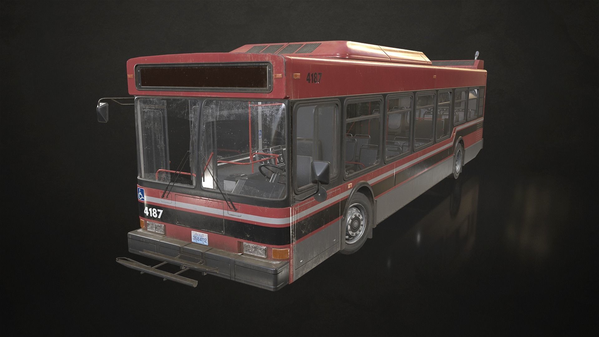 City Bus V4 Low-poly 3D model_4