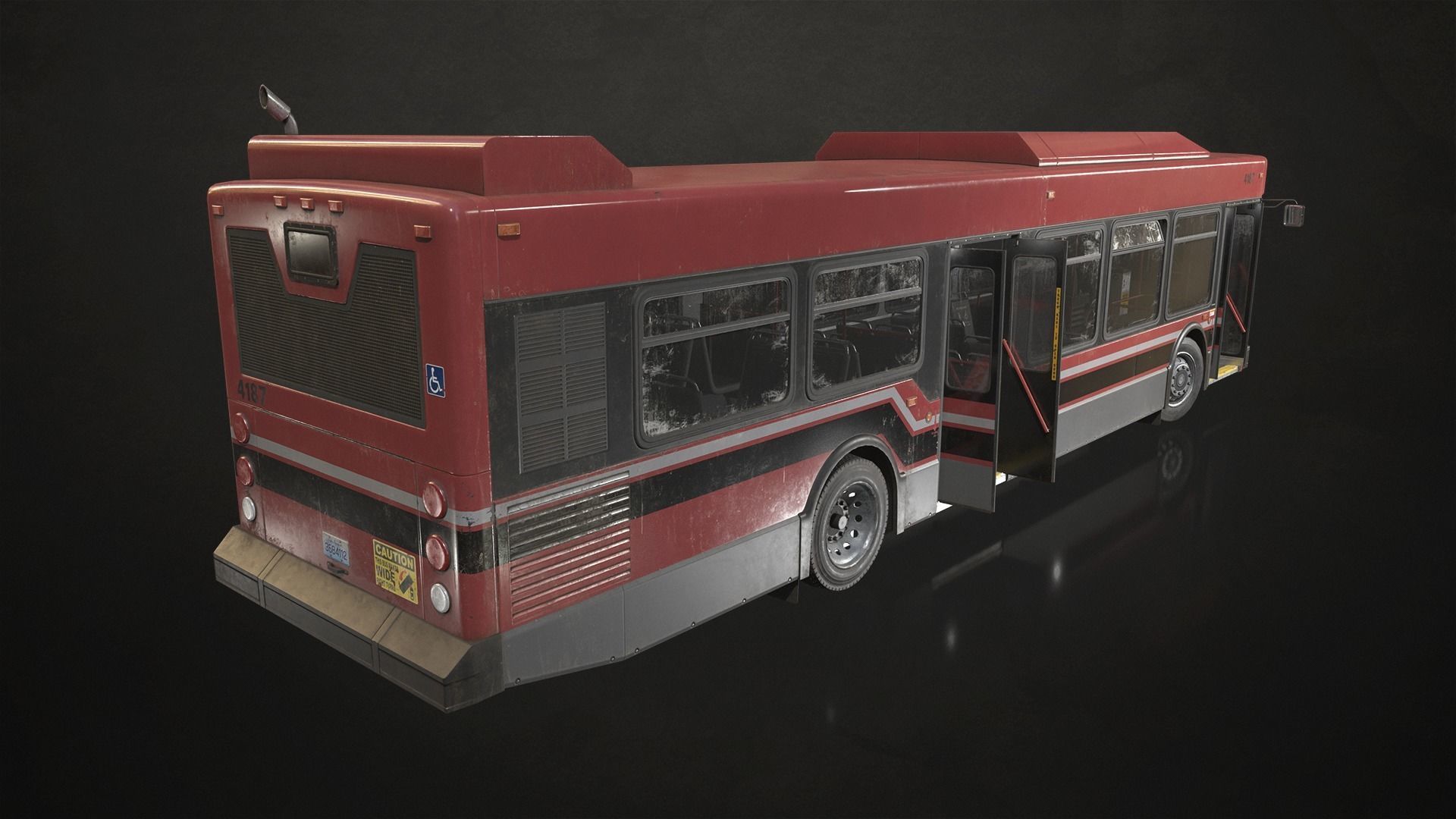 City Bus V4 Low-poly 3D model_6