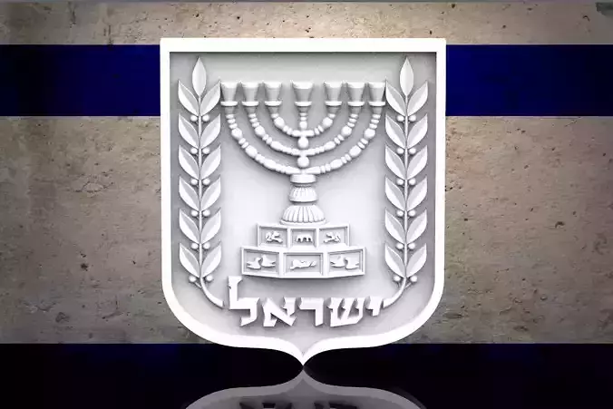 COAT OF ARMS OF ISRAEL 3D print model