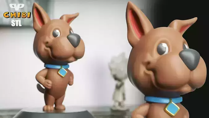 Scrappy Doo Chibi STL for 3D Printing ChibiSTL 3DXM 3D print model