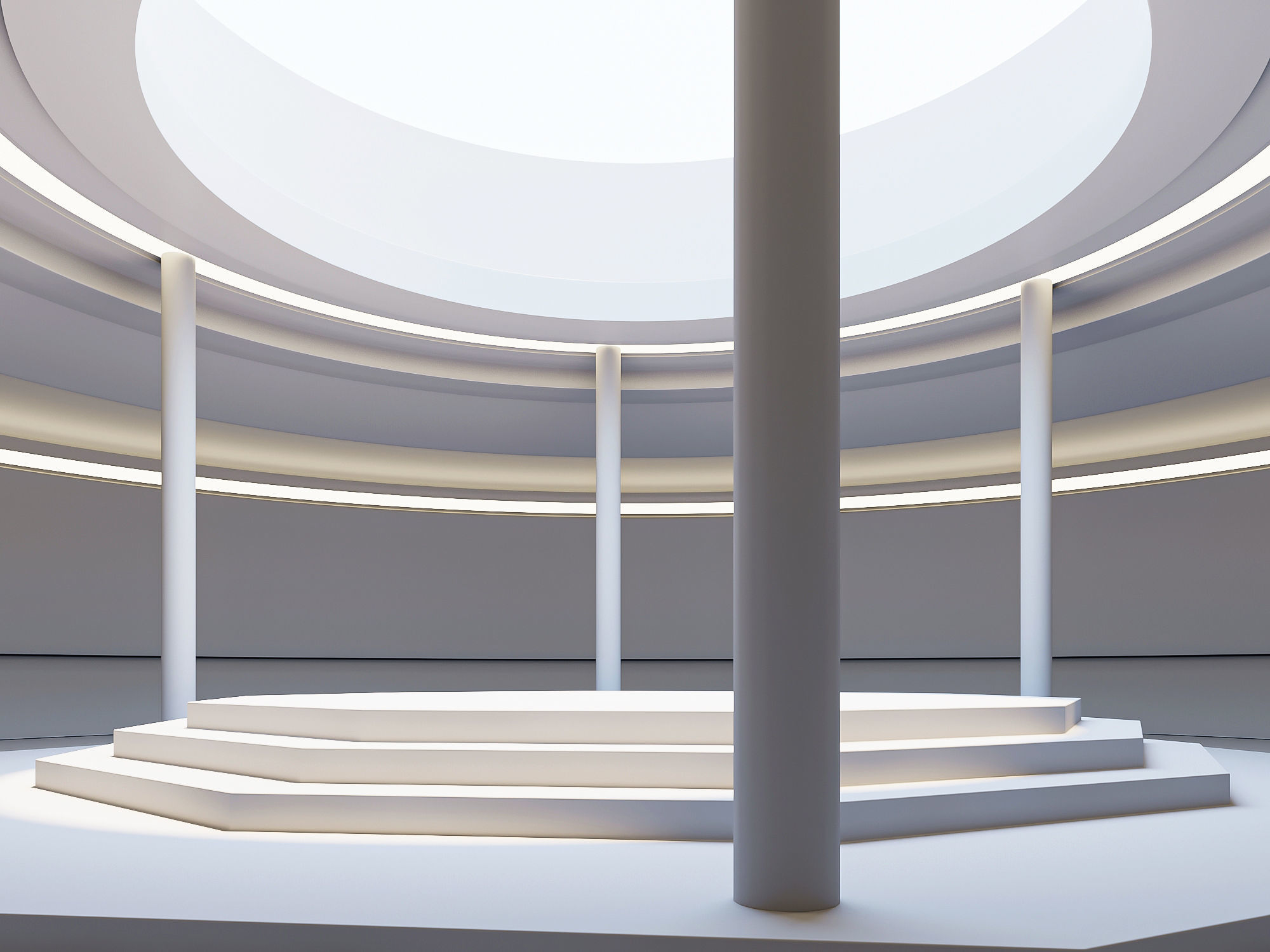 6 low poly interior hall Vol 3 3D Model Collection_29