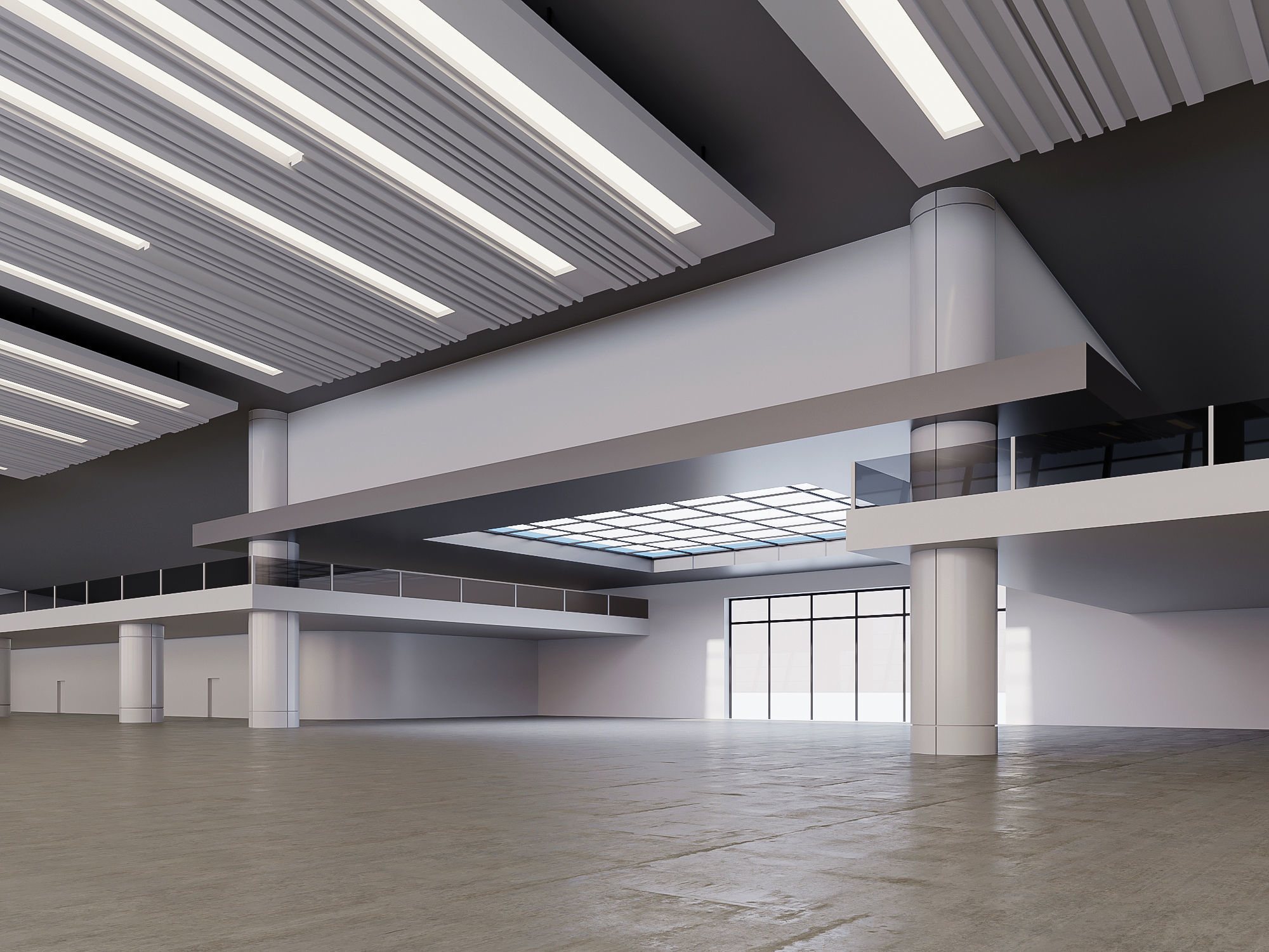 6 low poly interior hall Vol 3 3D Model Collection_21