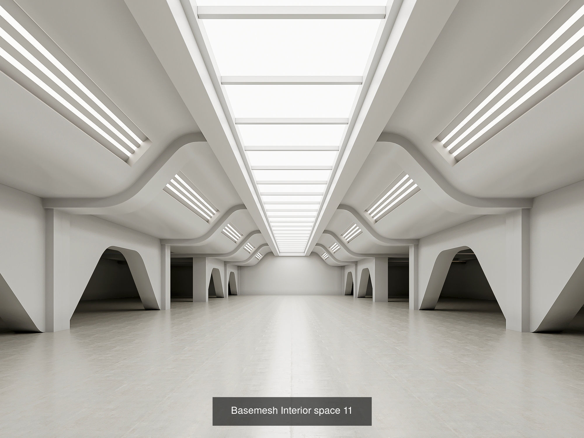 6 low poly interior hall Vol 3 3D Model Collection_2