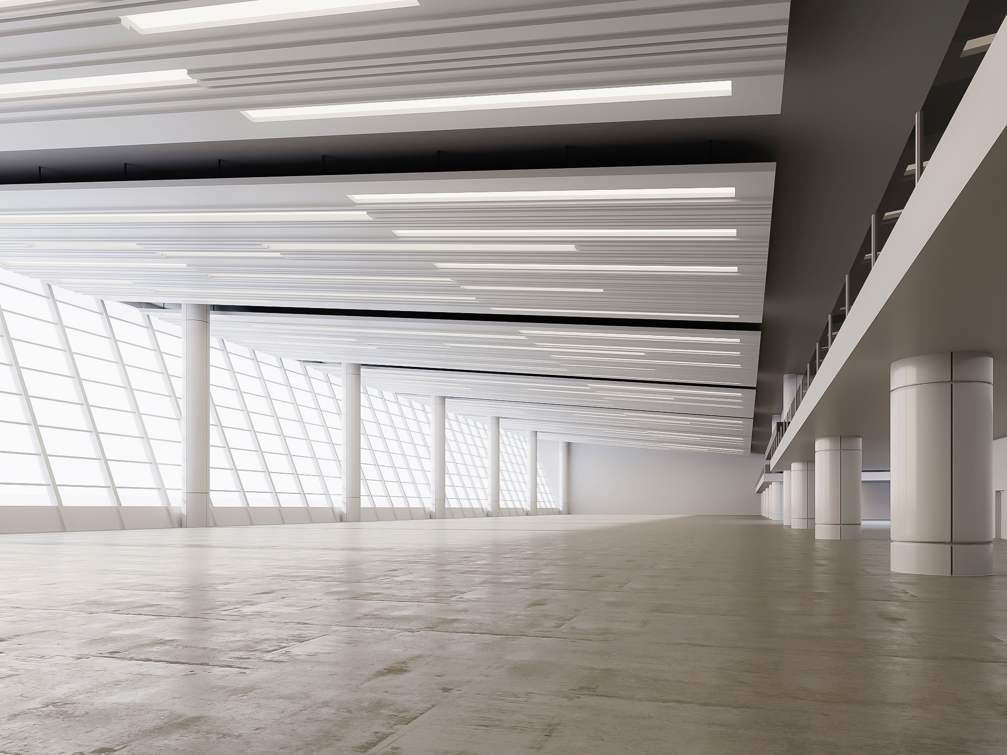 6 low poly interior hall Vol 3 3D Model Collection_17