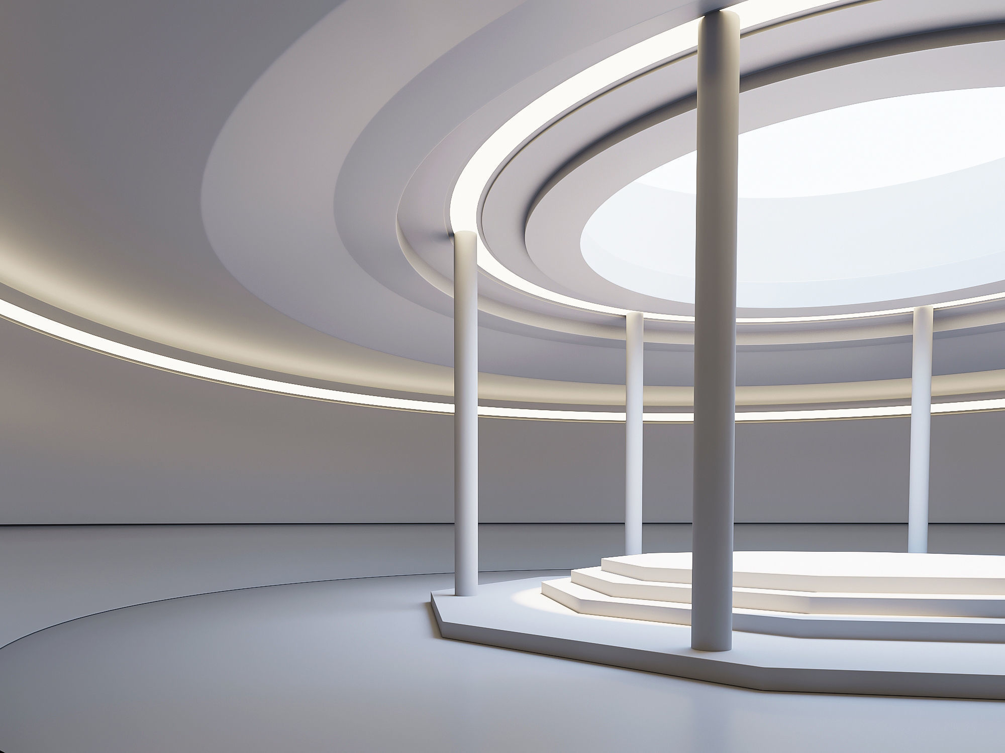 6 low poly interior hall Vol 3 3D Model Collection_28