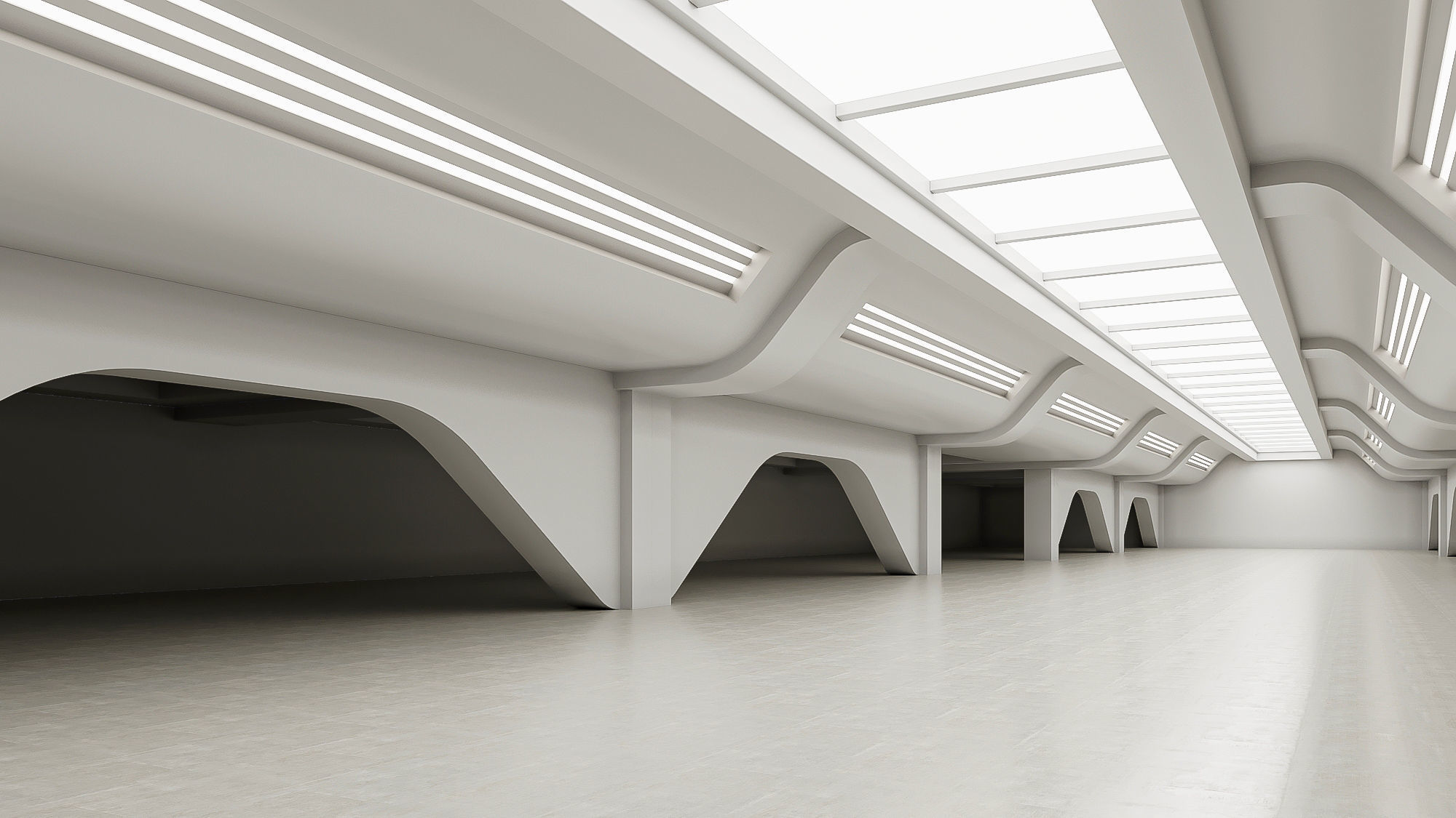 6 low poly interior hall Vol 3 3D Model Collection_10