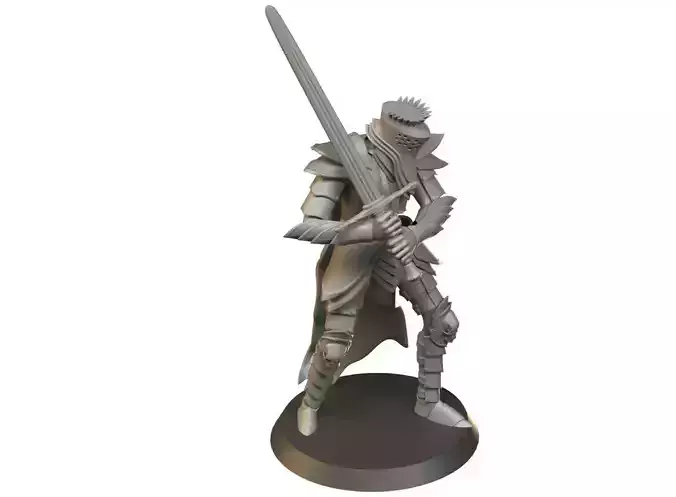 Cursed knight with sword 3D print model