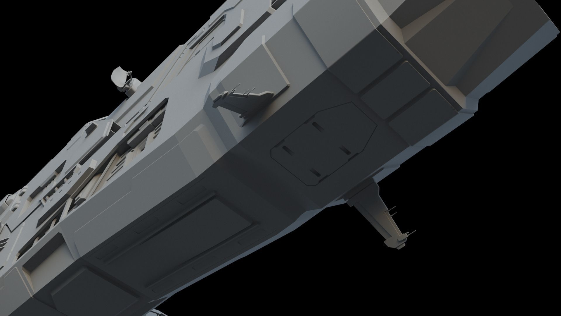 Spaceship - Sci Fi  Transport Ship 3D model_19