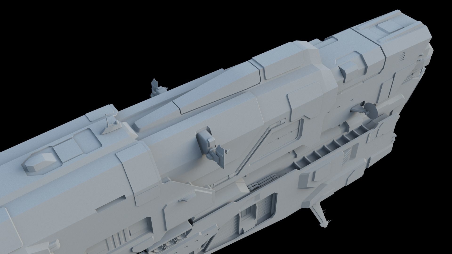 Spaceship - Sci Fi  Transport Ship 3D model_20