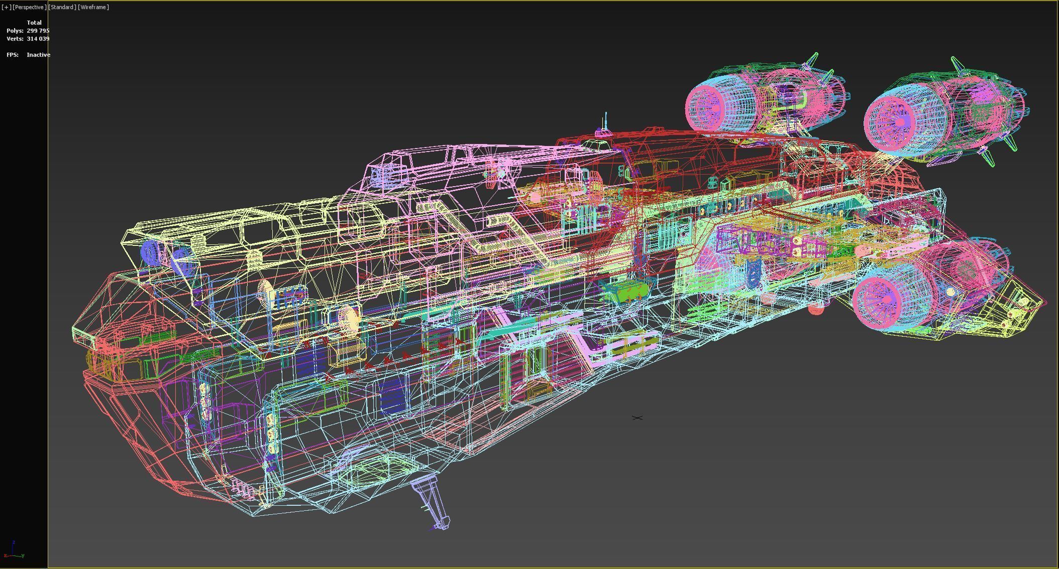 Spaceship - Sci Fi  Transport Ship 3D model_24