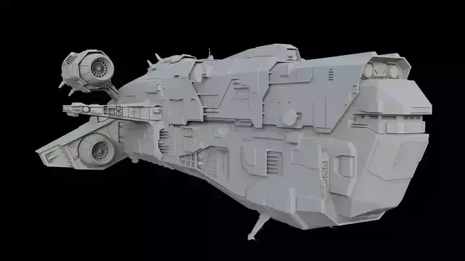 Spaceship - Sci Fi  Transport Ship 3D model