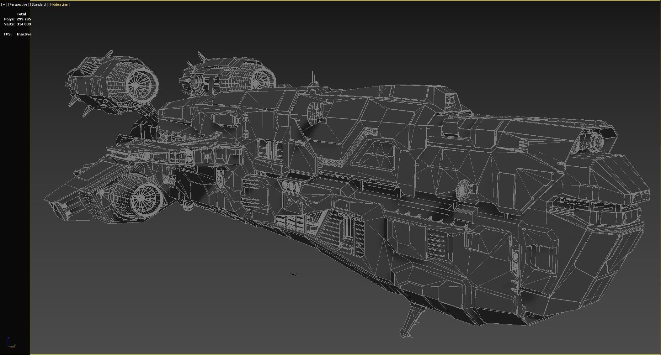 Spaceship - Sci Fi  Transport Ship 3D model_22