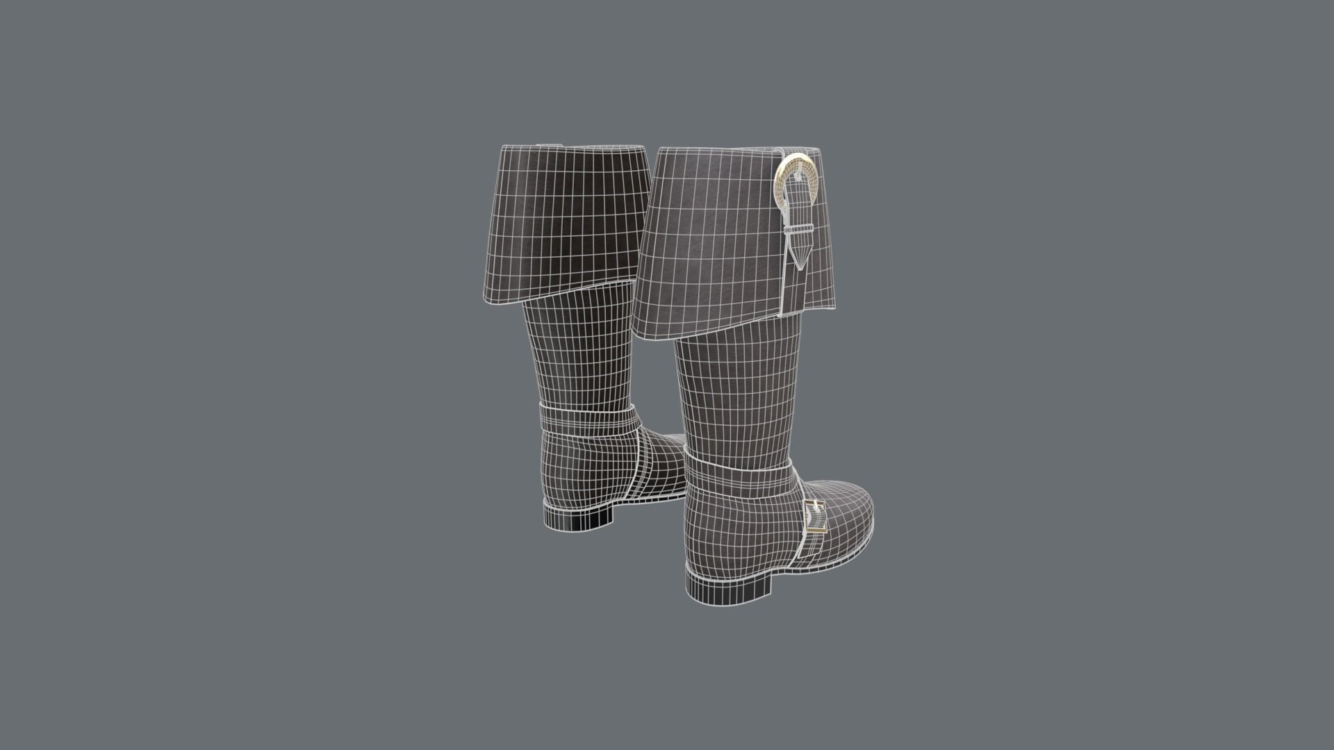 Pirate  boots  3D model_9