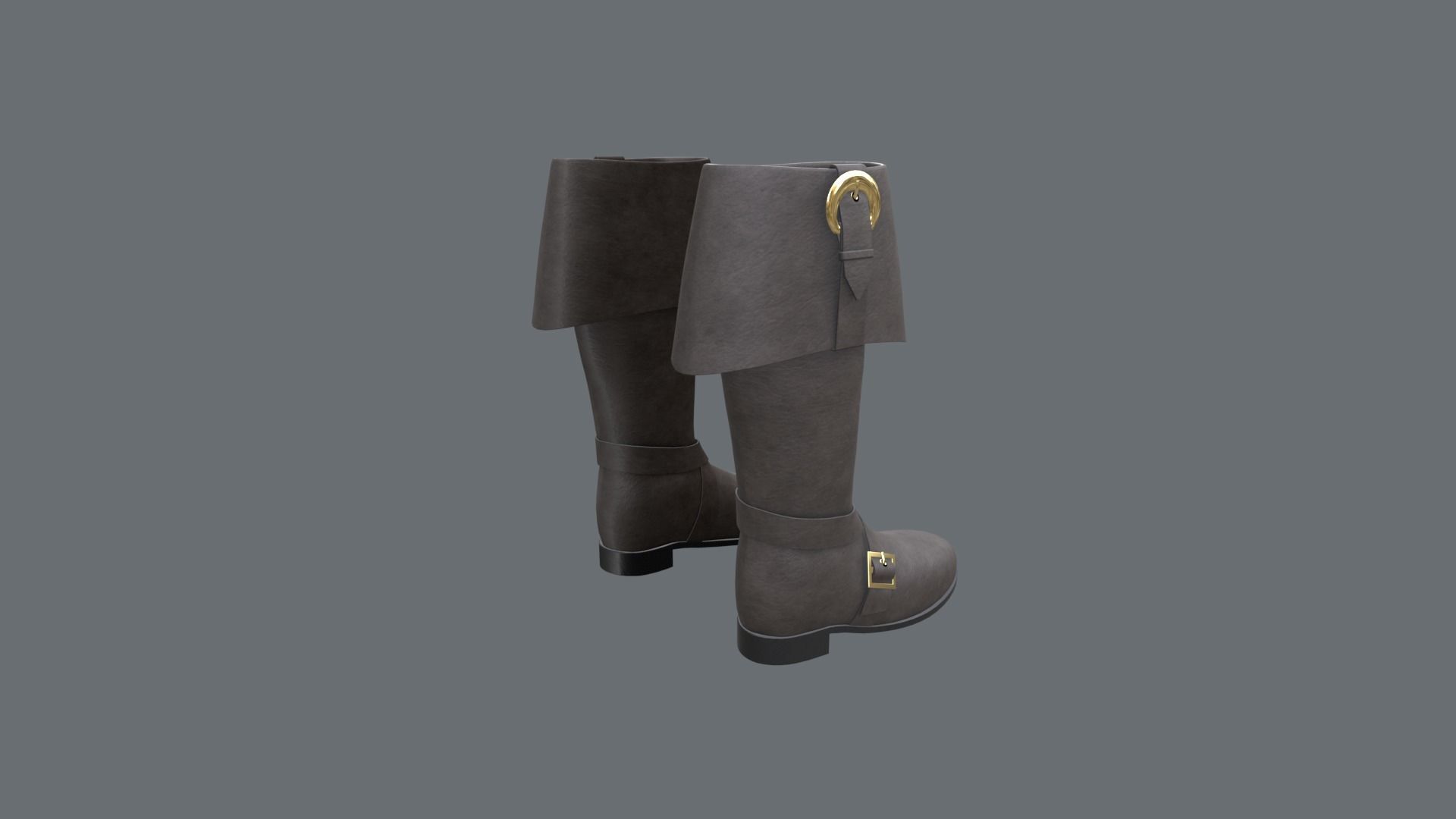 Pirate  boots  3D model_6