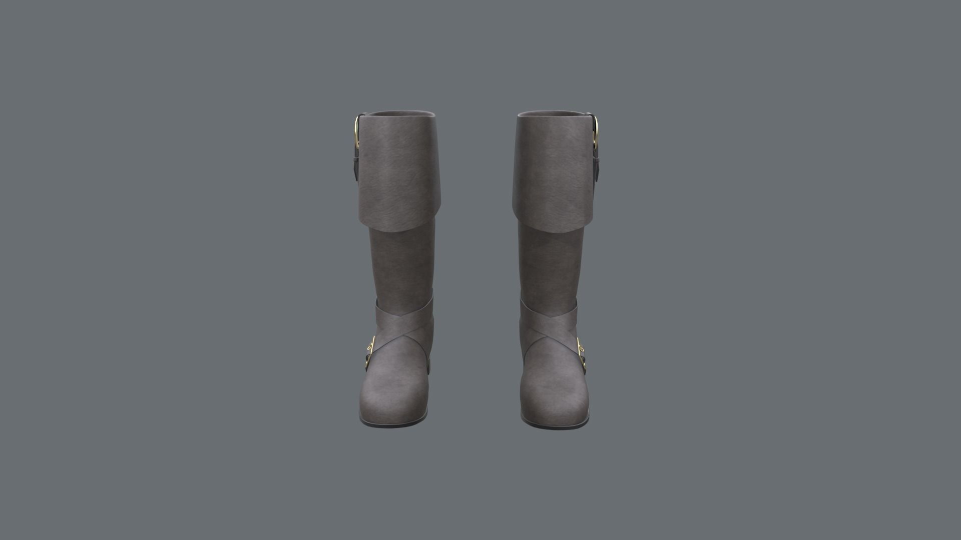 Pirate  boots  3D model_2