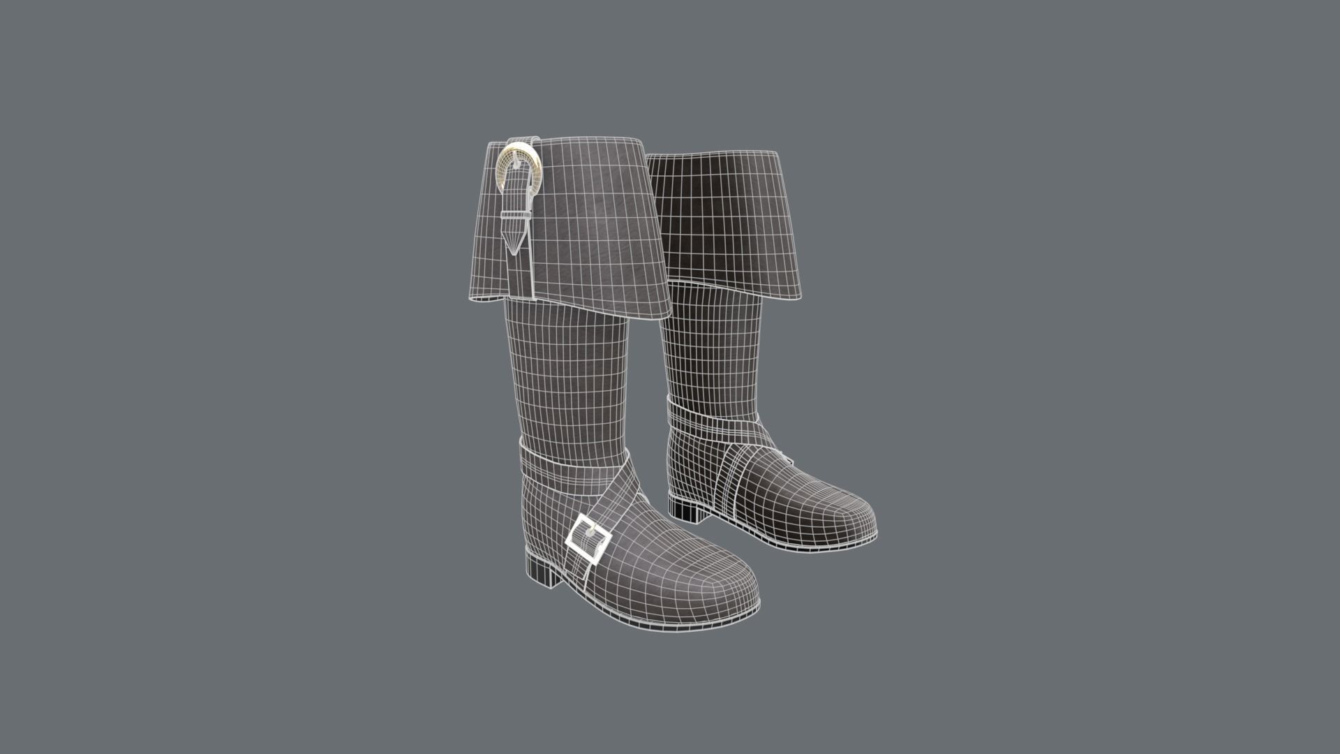 Pirate  boots  3D model_7