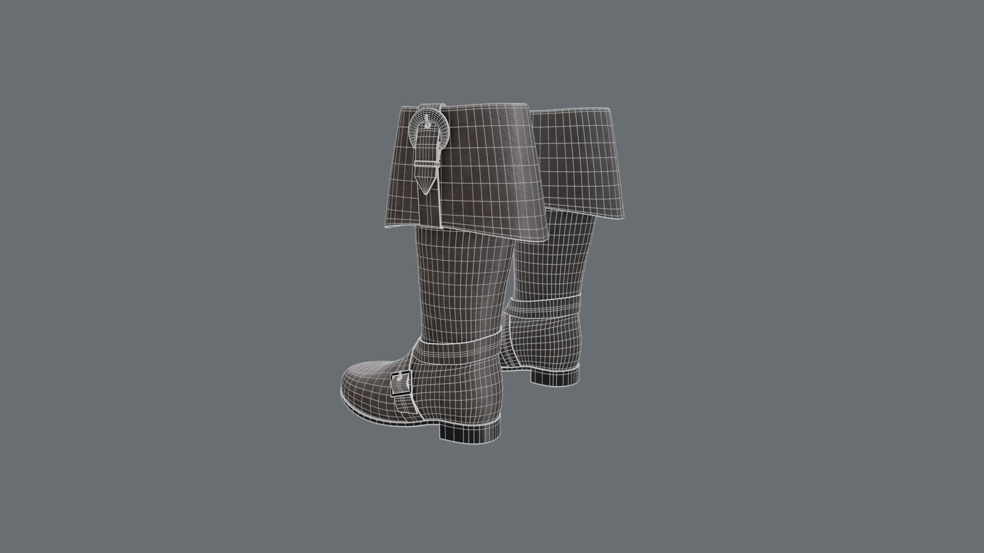 Pirate  boots  3D model_8
