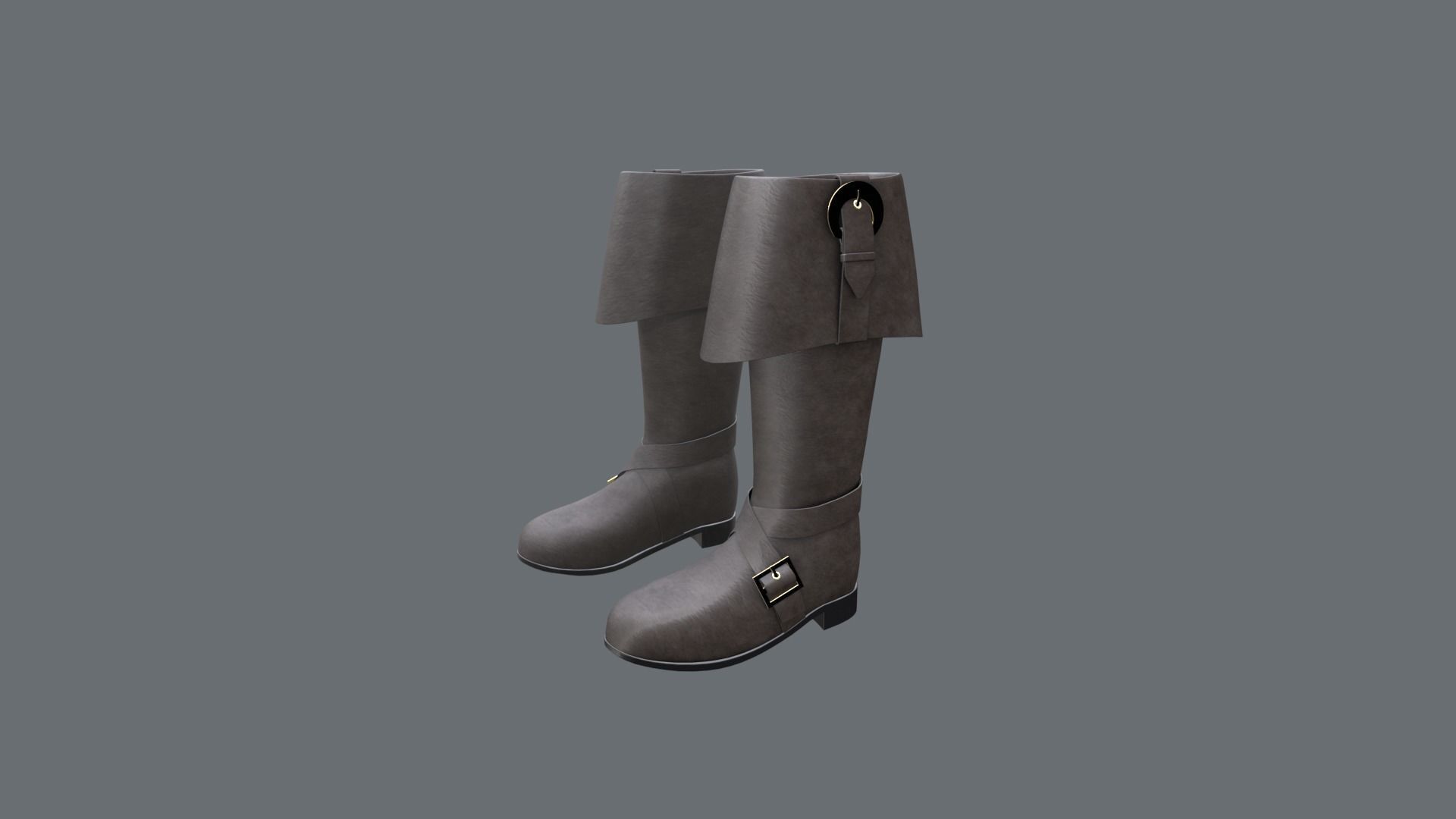 Pirate  boots  3D model_3