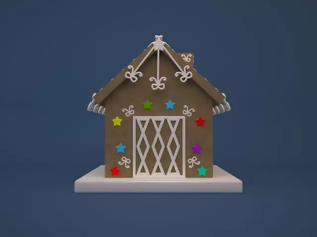 Gingerbread House 3D print model_0