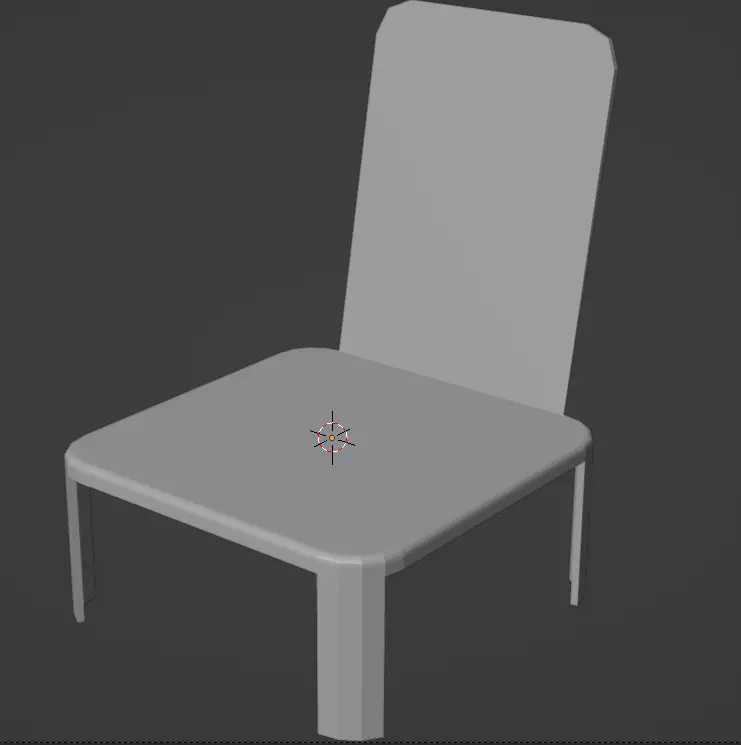 Simple chair 3D model_0