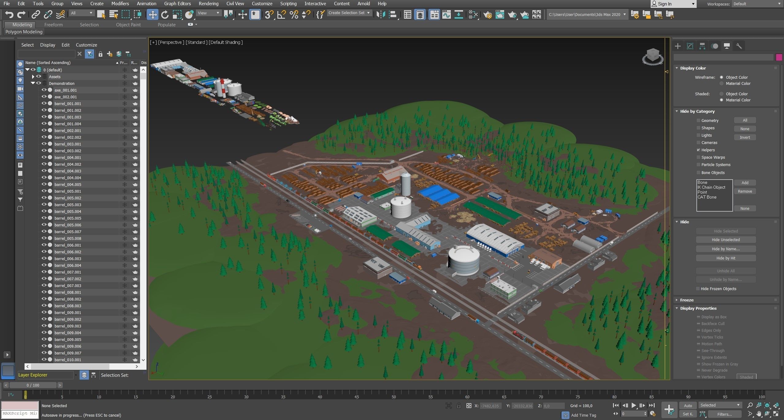 Wood Industry Low-poly 3D model_41