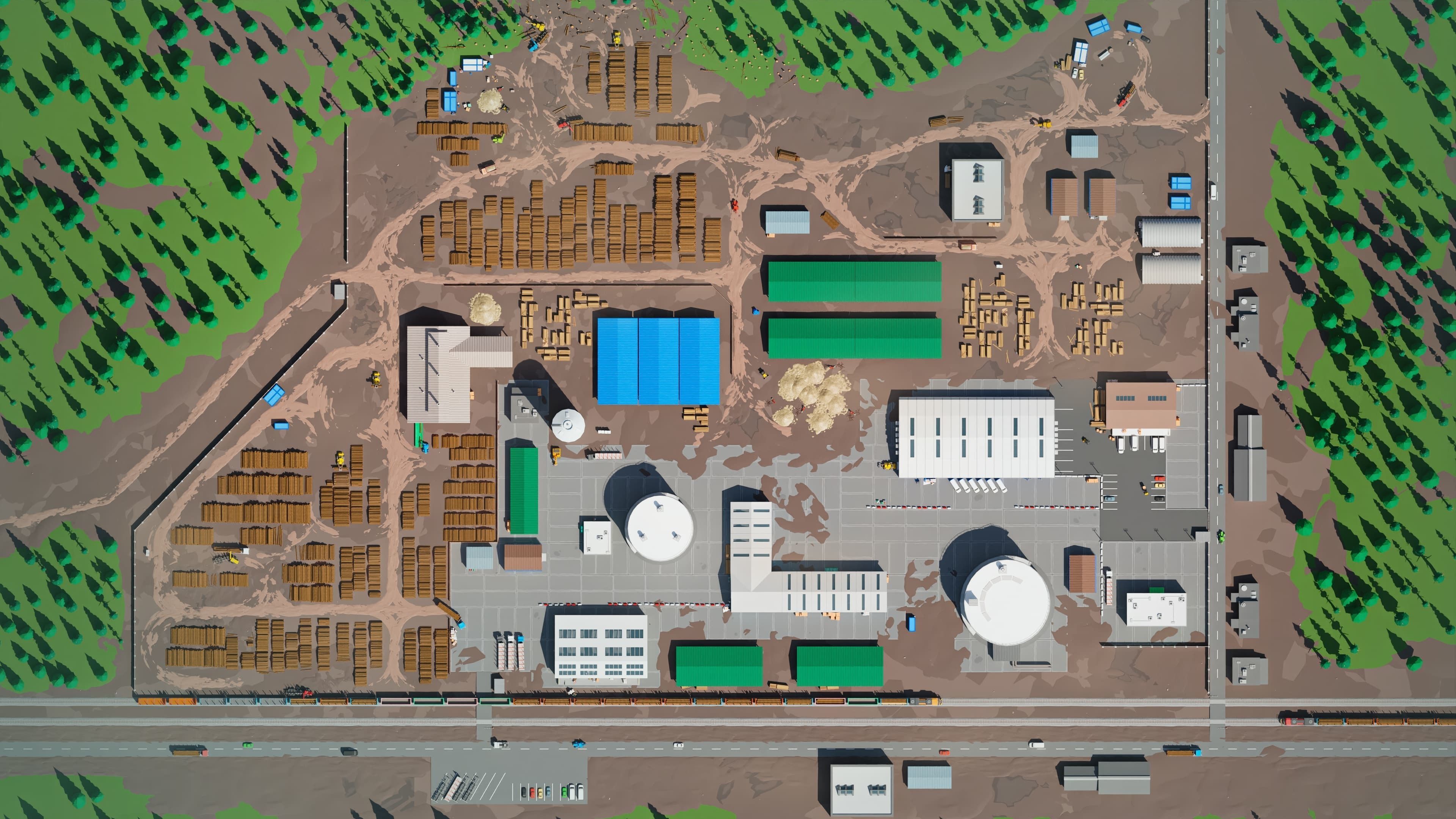 Wood Industry Low-poly 3D model_36