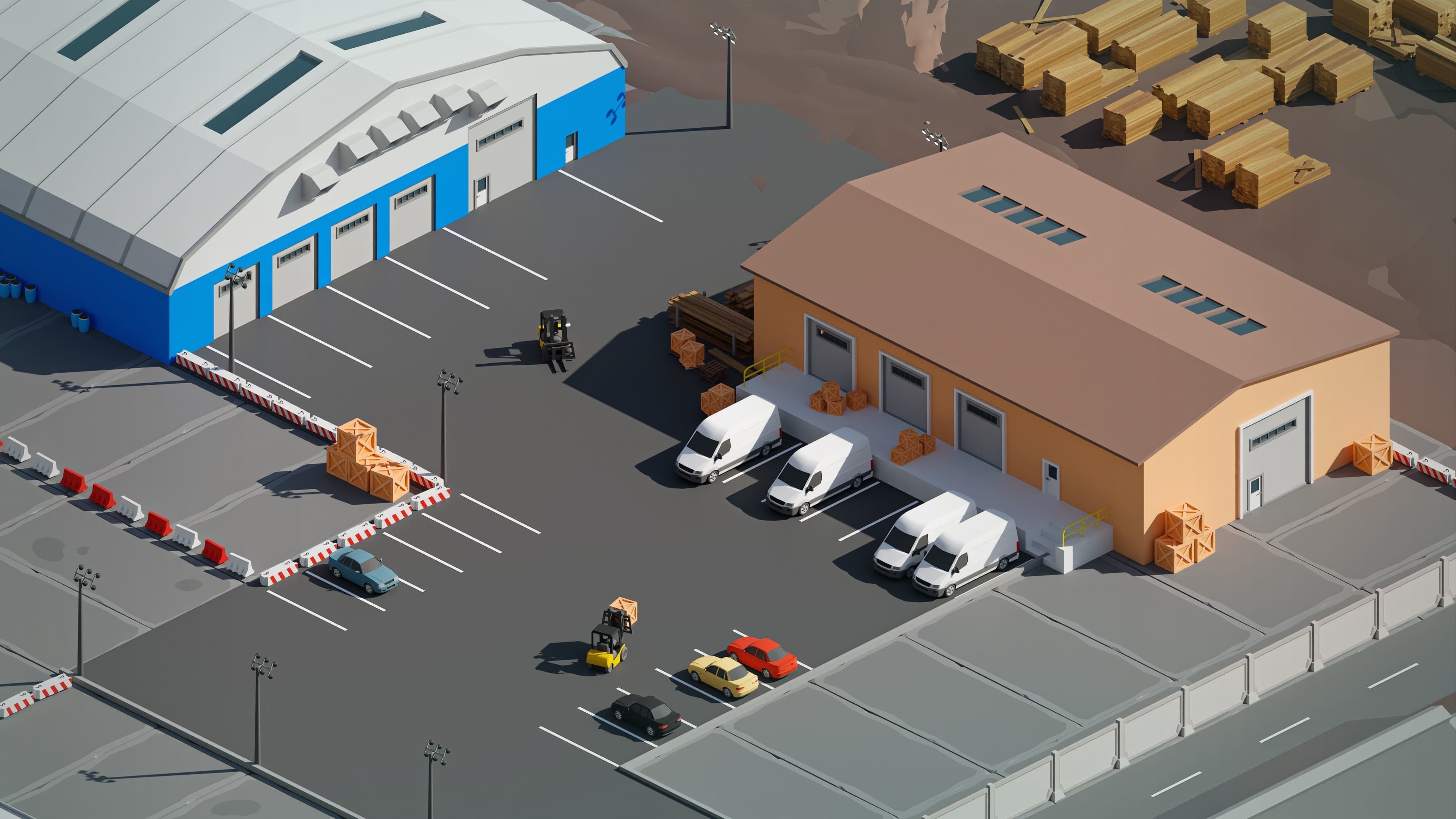 Wood Industry Low-poly 3D model_32