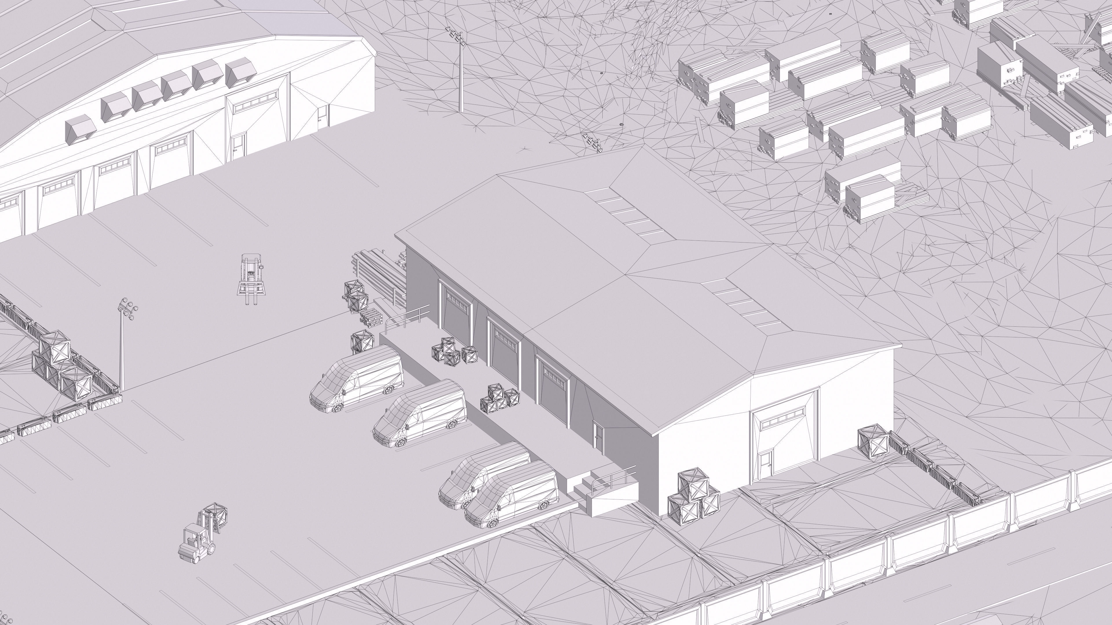 Wood Industry Low-poly 3D model_37