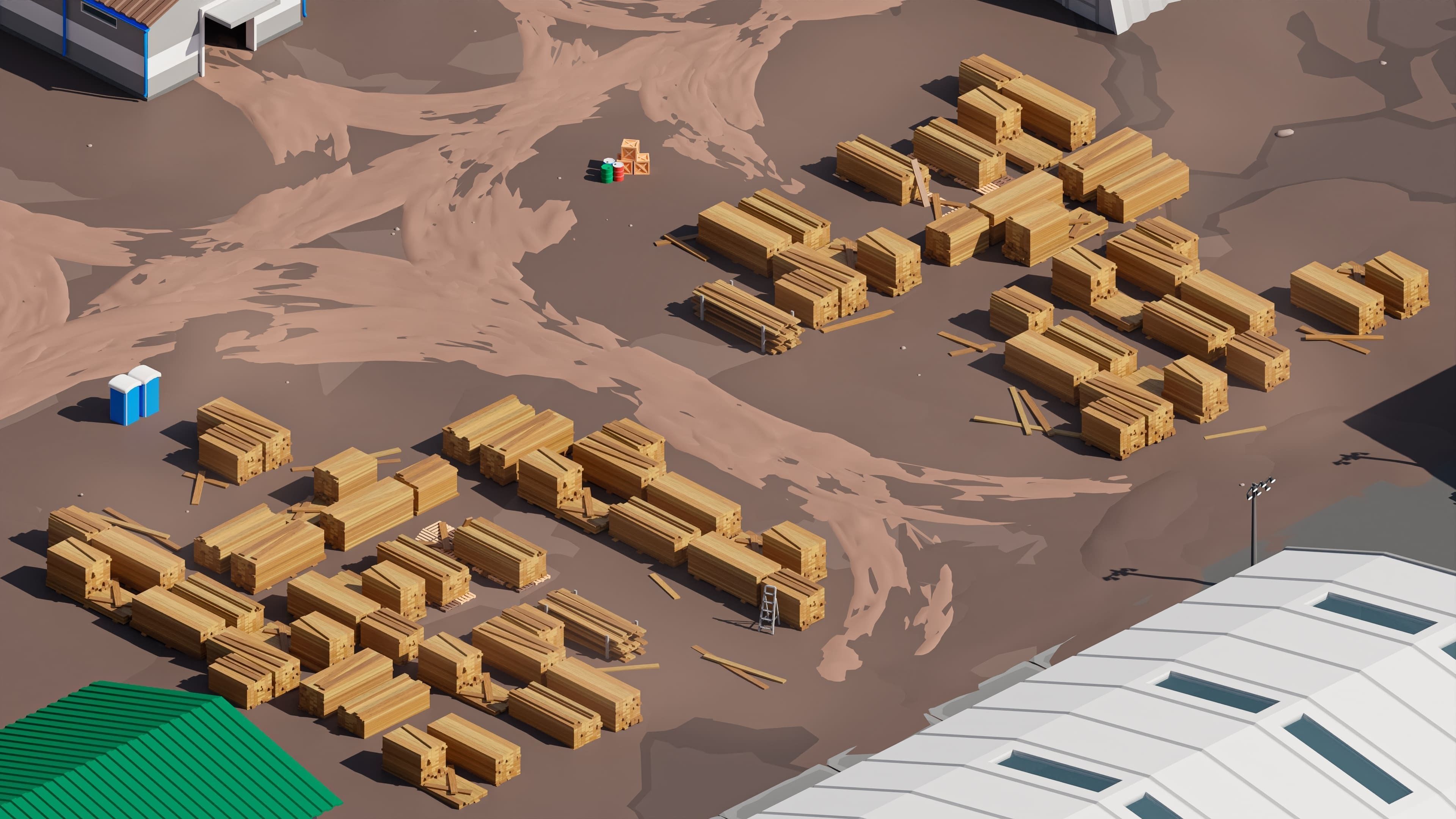 Wood Industry Low-poly 3D model_34