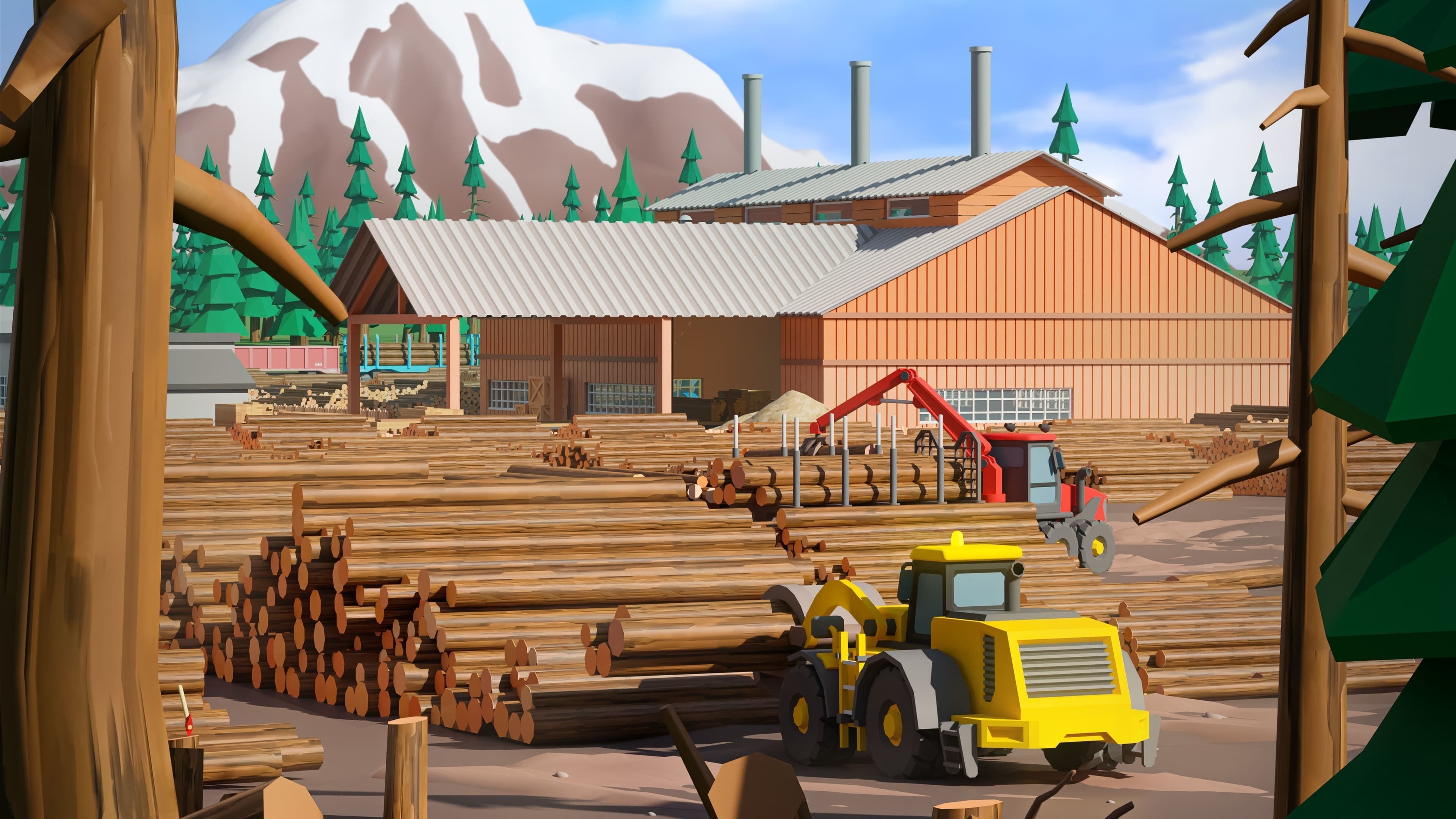 Wood Industry Low-poly 3D model_15