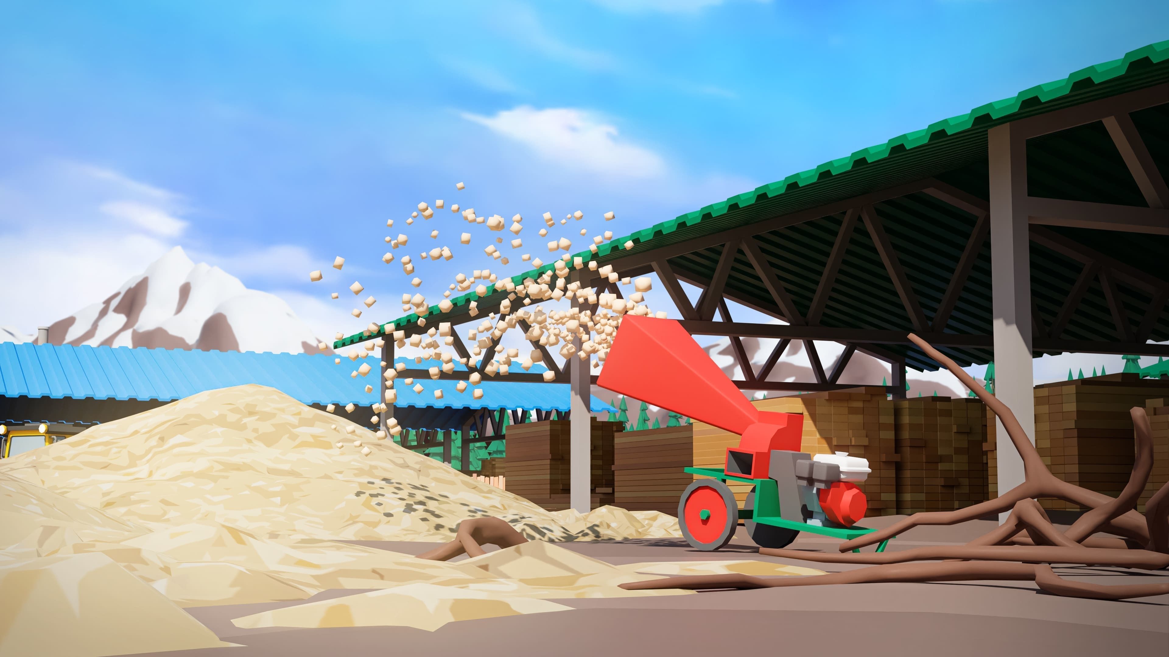 Wood Industry Low-poly 3D model_18