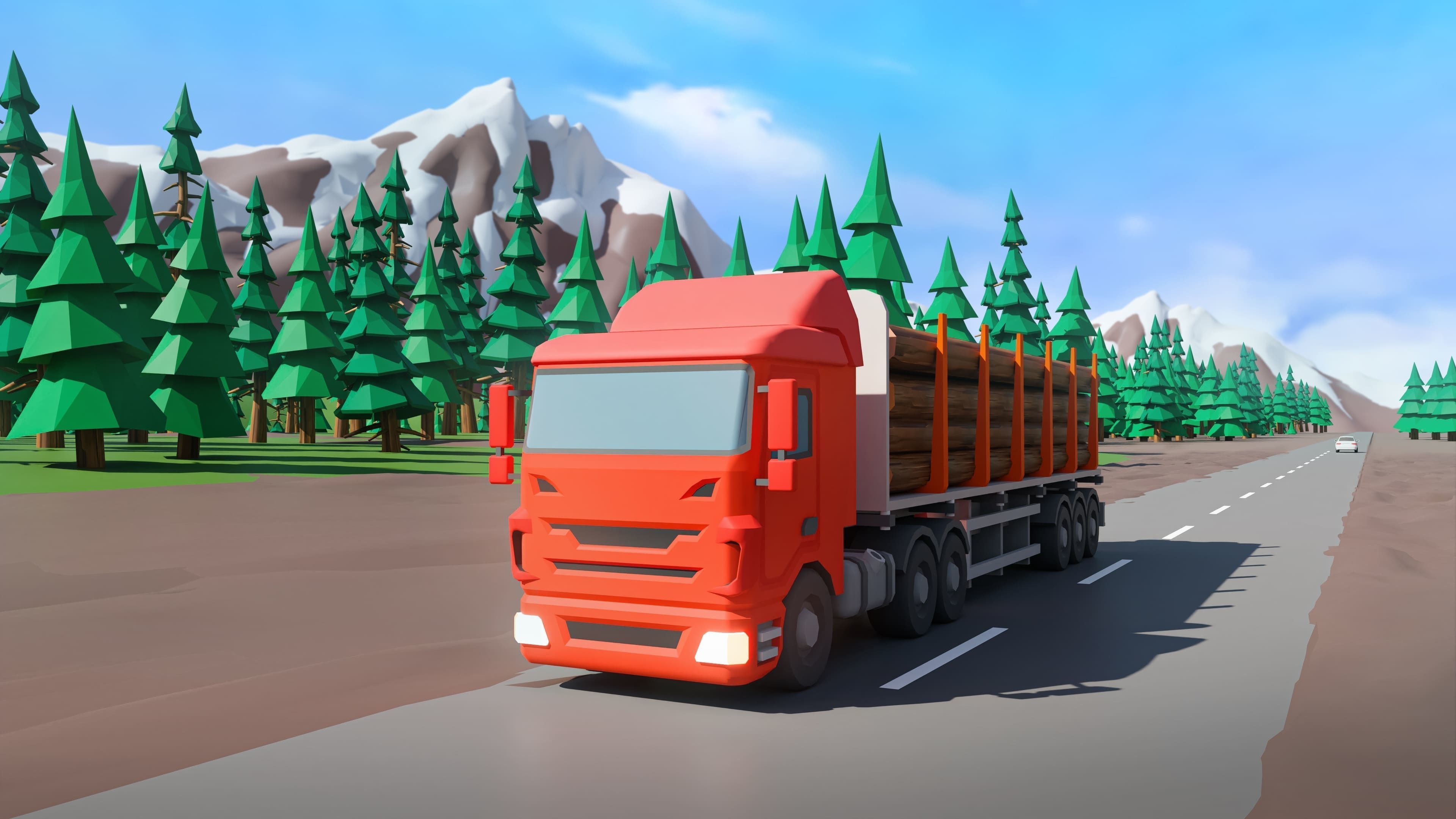 Wood Industry Low-poly 3D model_22