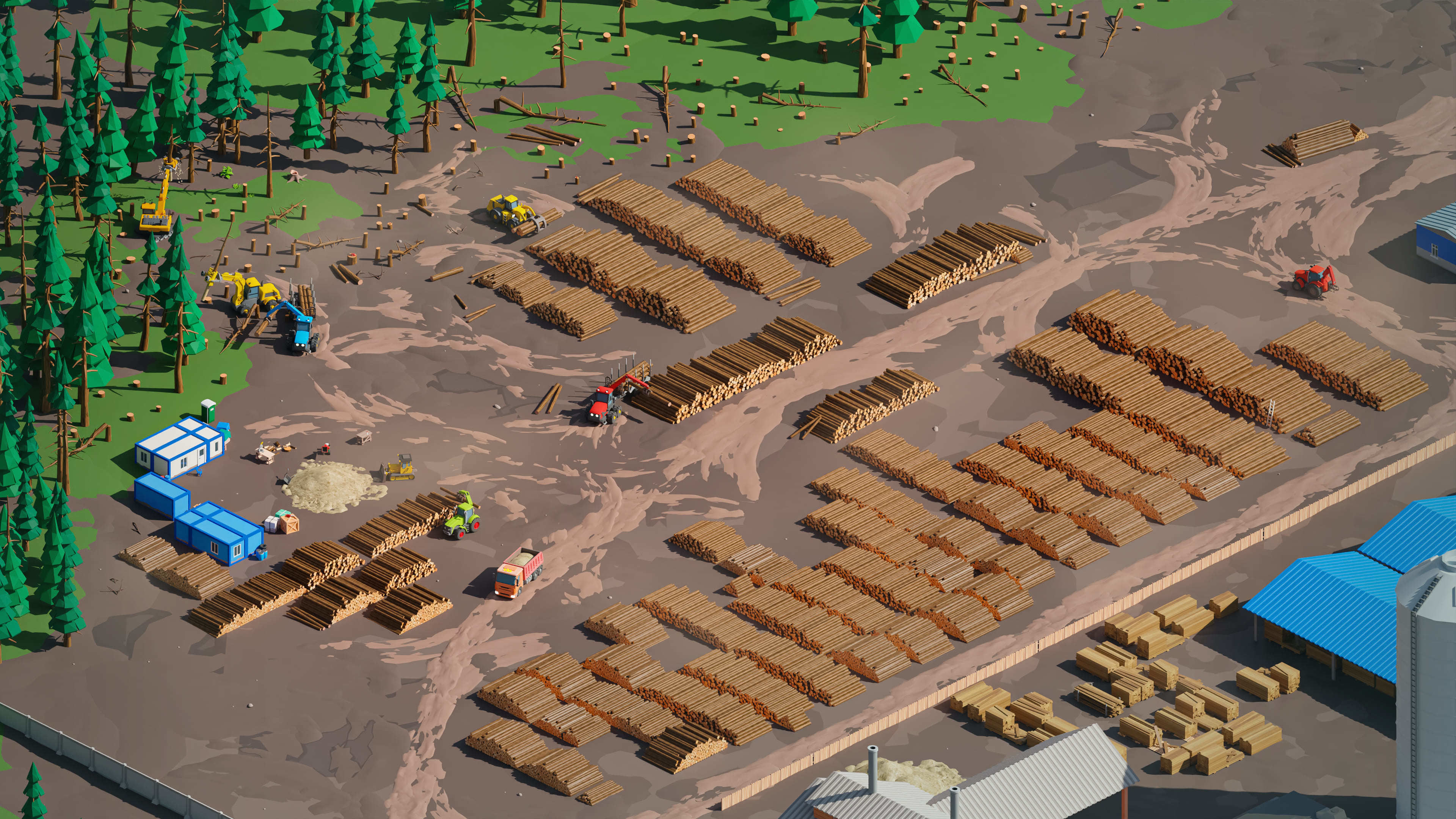 Wood Industry Low-poly 3D model_27