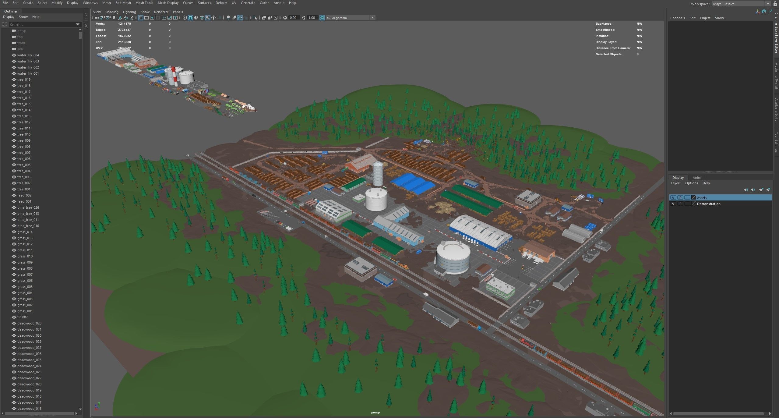 Wood Industry Low-poly 3D model_39