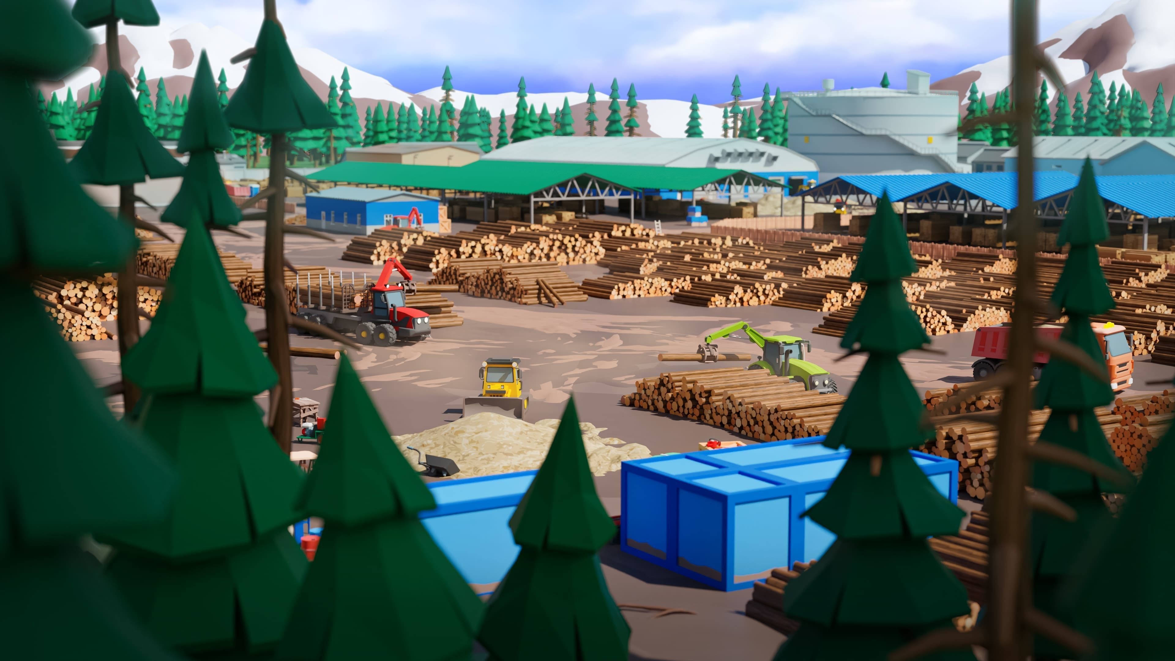 Wood Industry Low-poly 3D model_21