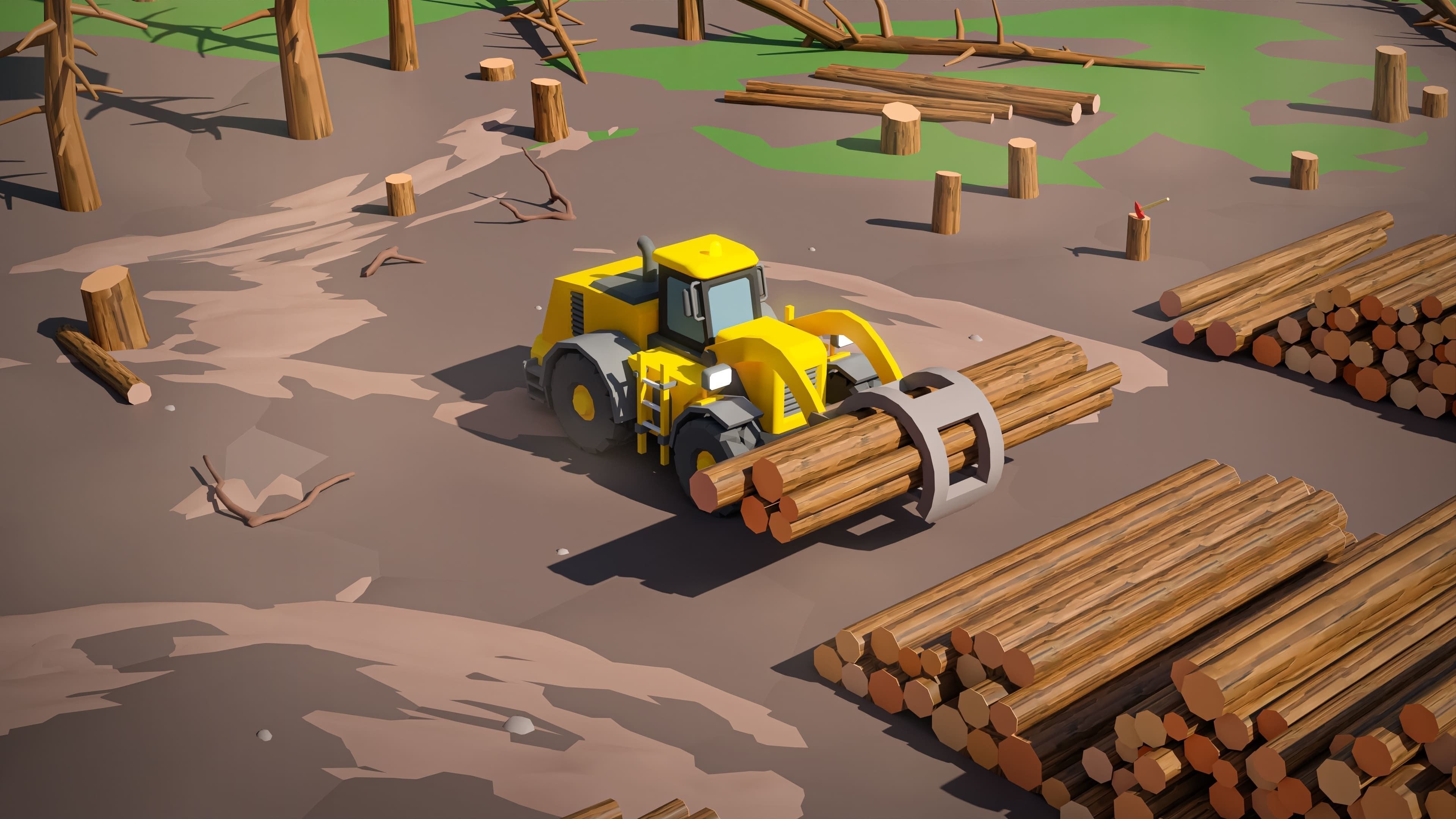 Wood Industry Low-poly 3D model_10