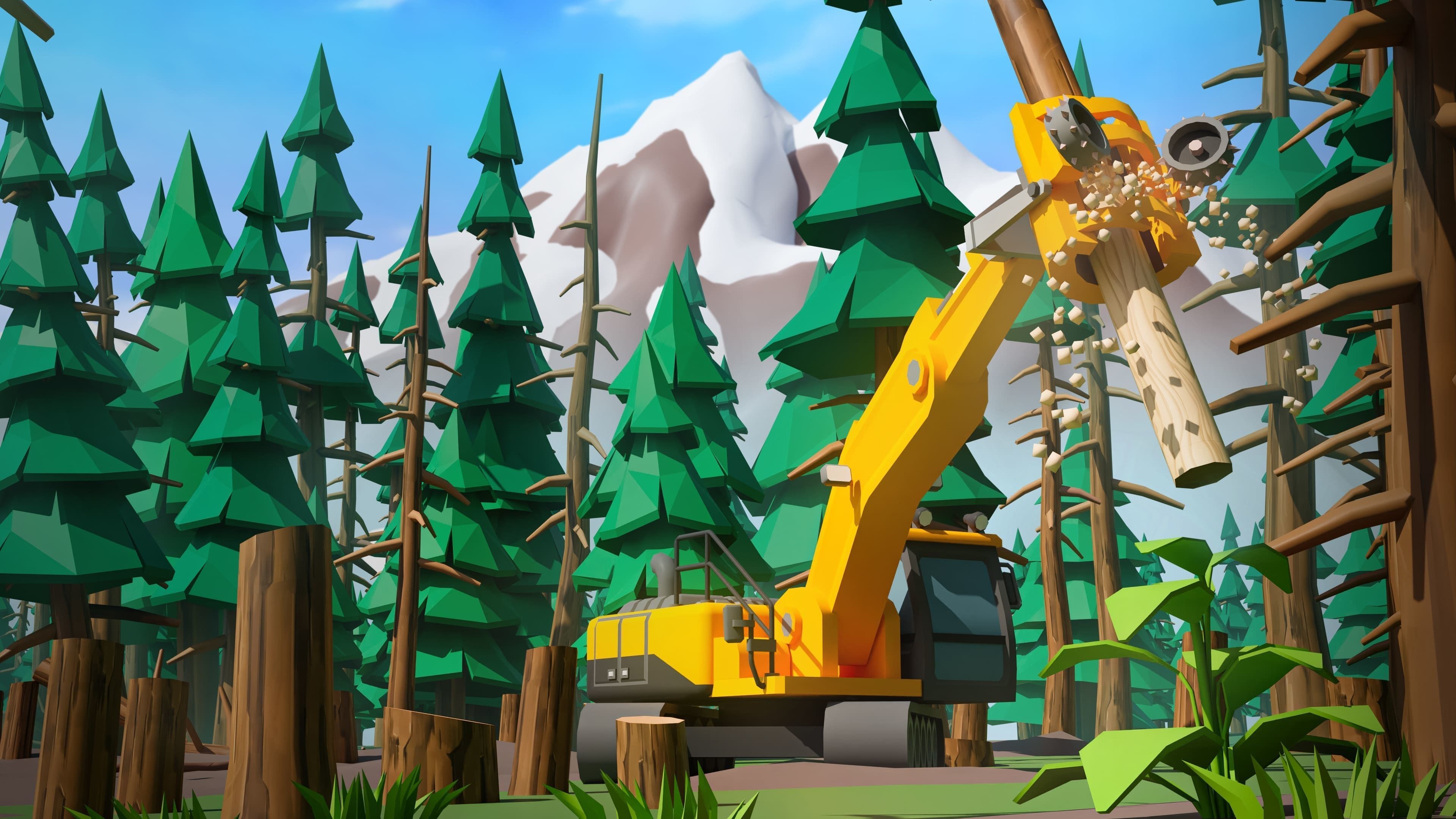 Wood Industry Low-poly 3D model_7