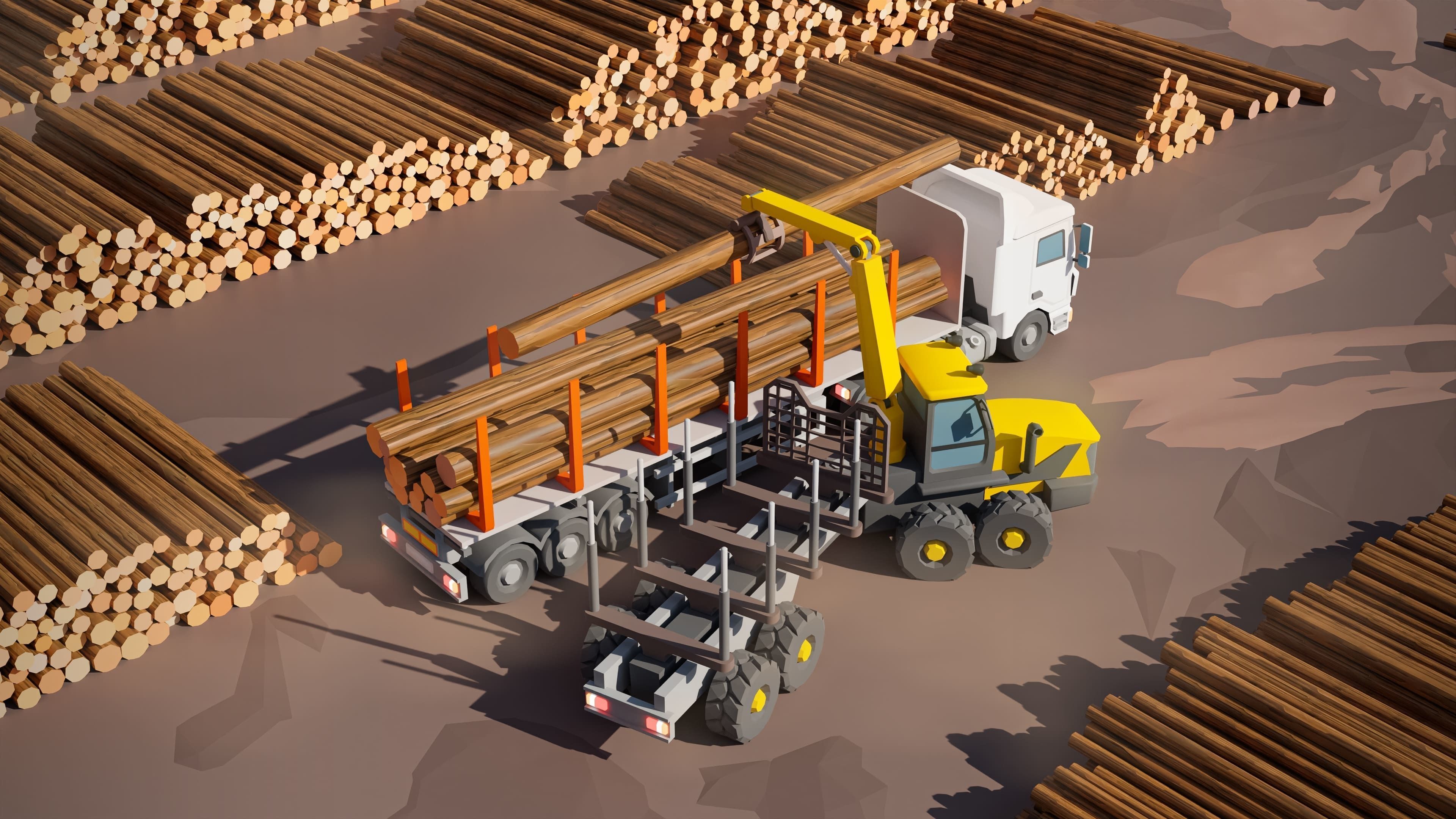 Wood Industry Low-poly 3D model_17