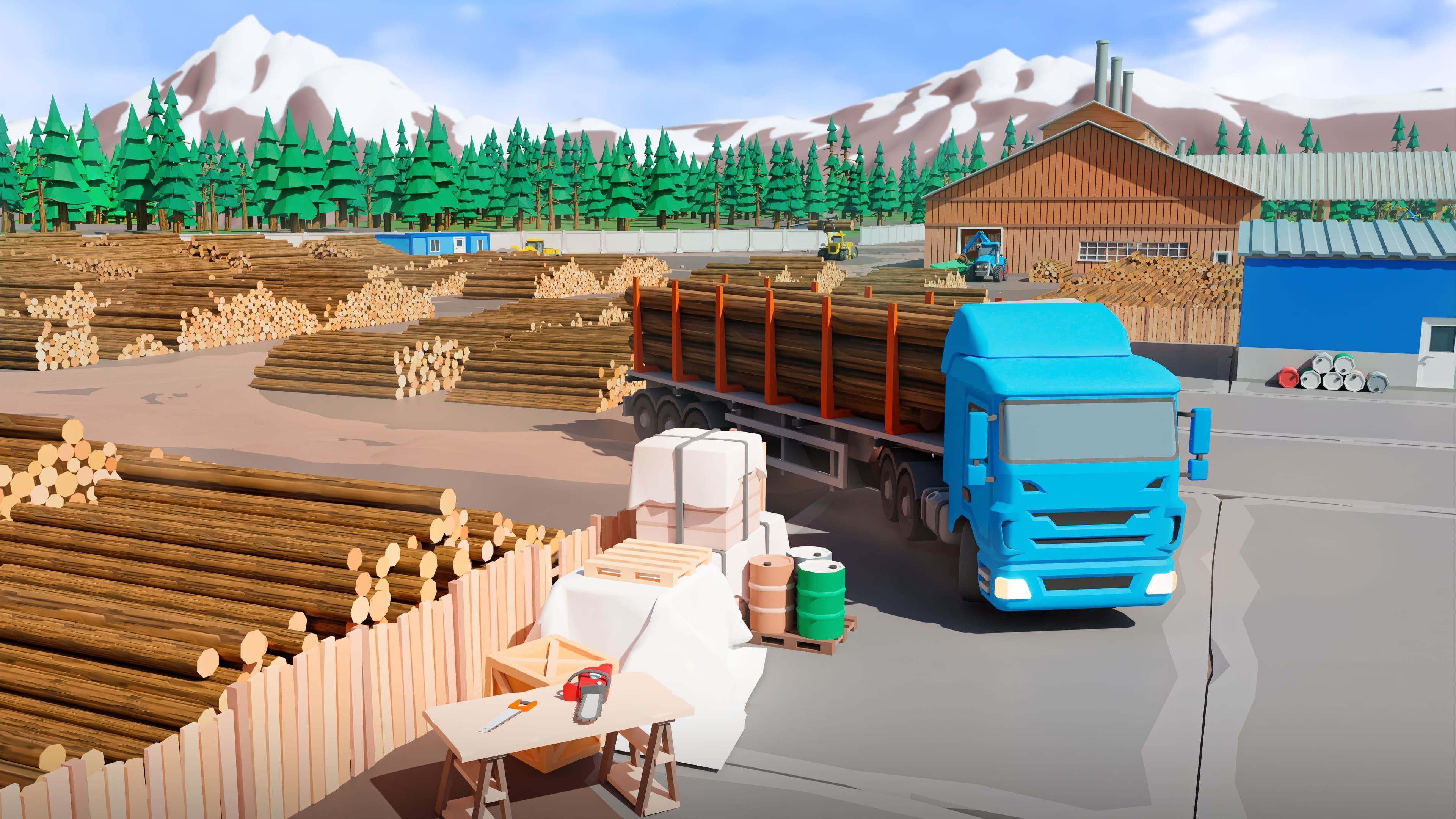 Wood Industry Low-poly 3D model_29
